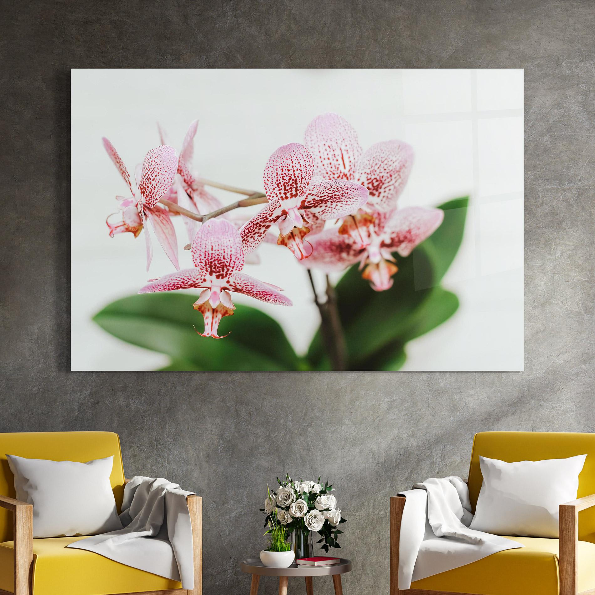 Tablou Sticla Green Orchids mockup 4