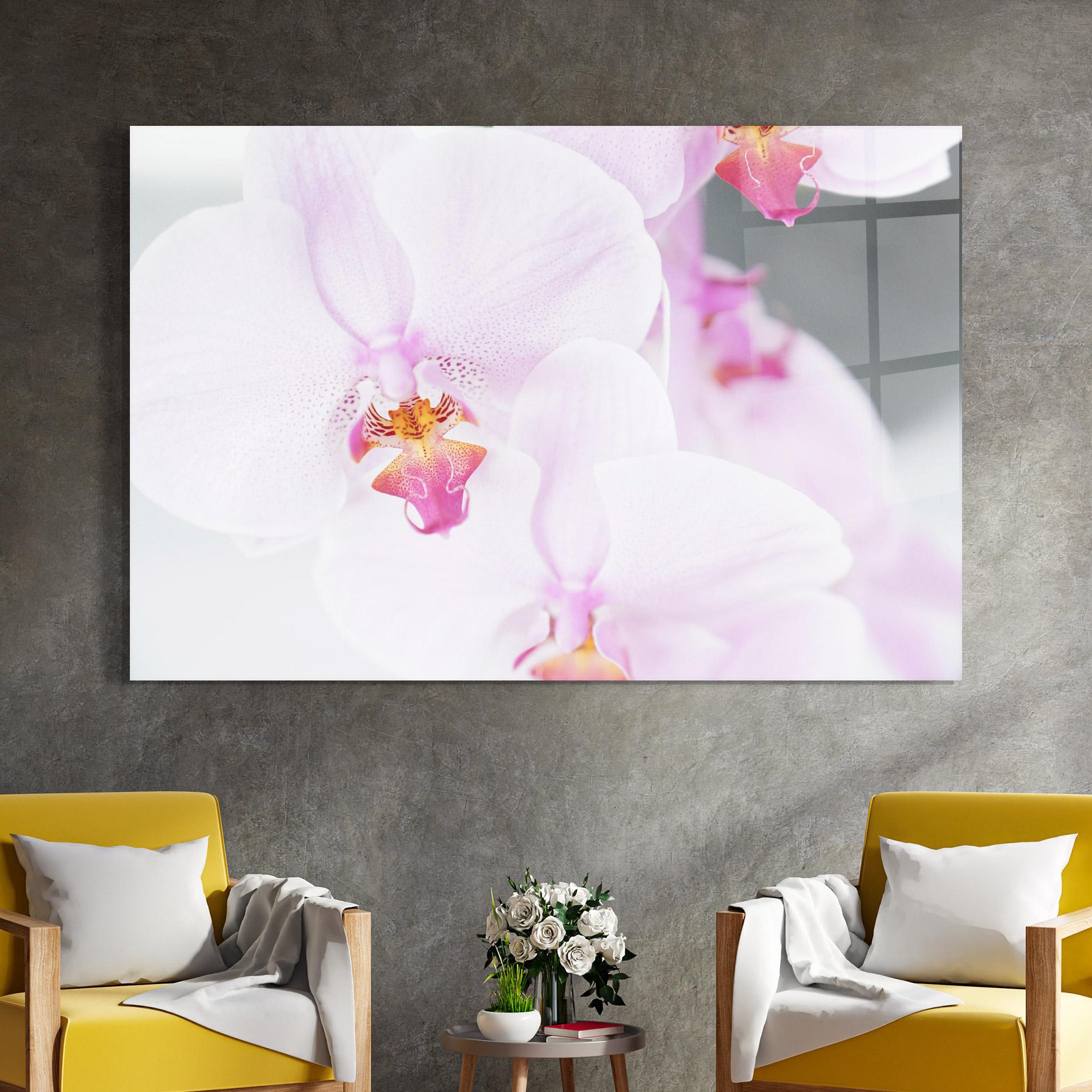Tablou Sticla Light Purple Orchid mockup 4