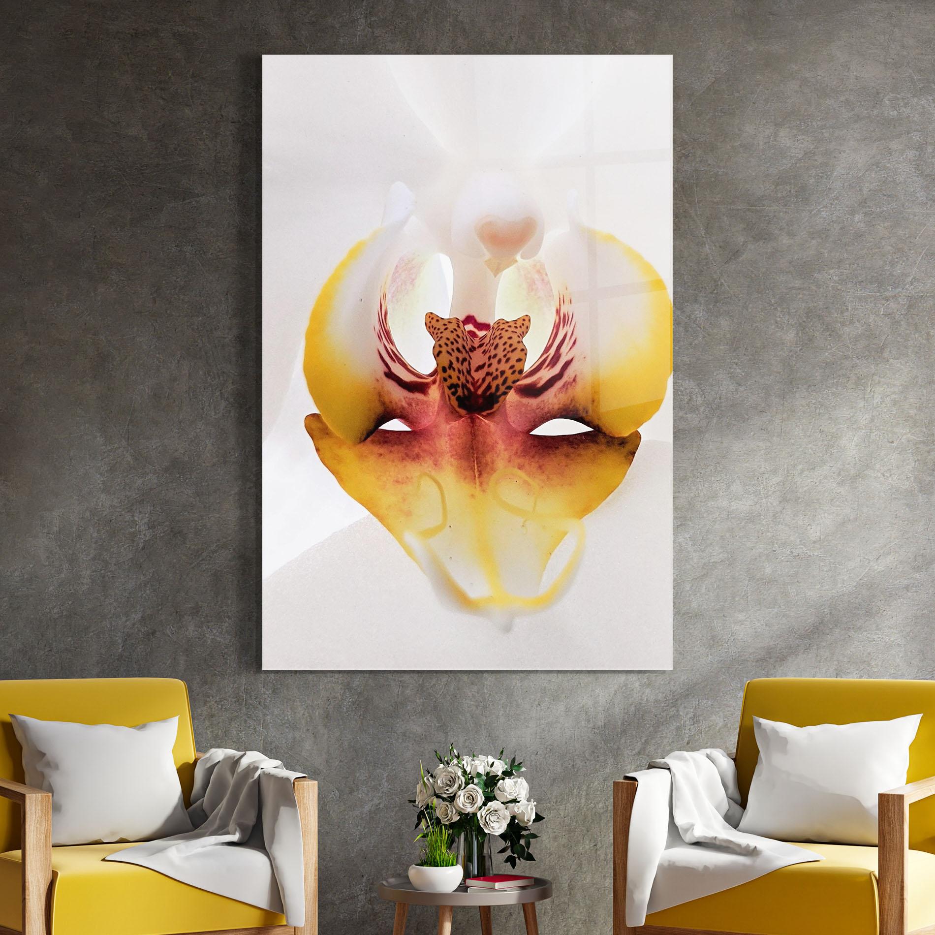 Tablou Sticla Orchid Close Up mockup 4