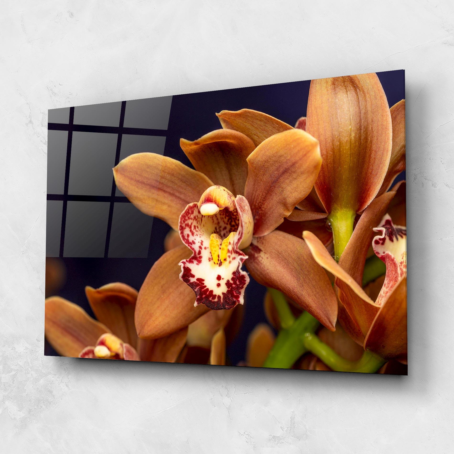 Tablou Sticla Dirty Orange Orchid mockup 1