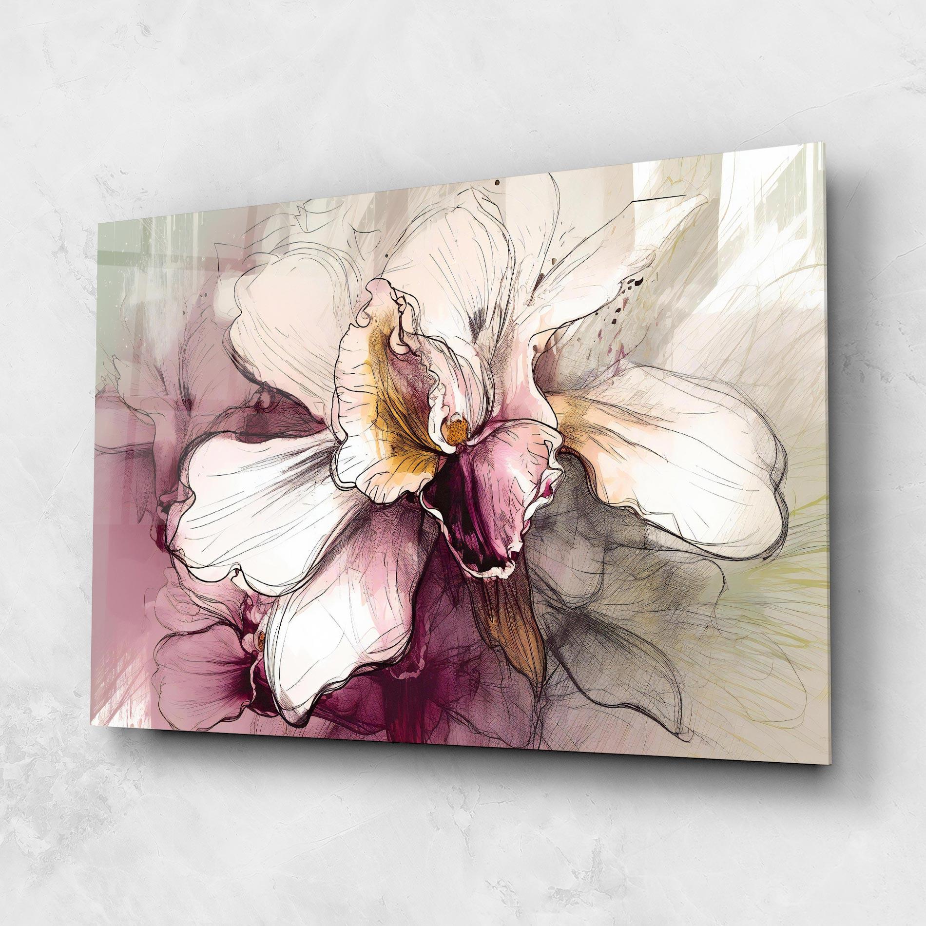 Tablou Sticla Painted Purple Orchid mockup 1