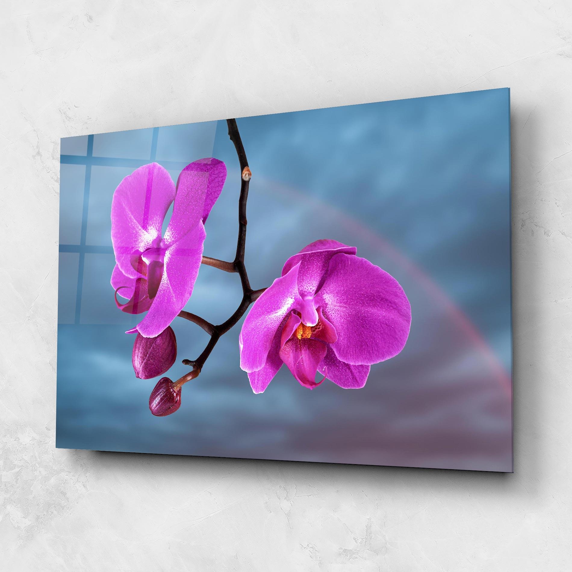 Tablou Sticla Sky Purple Orchid mockup 1