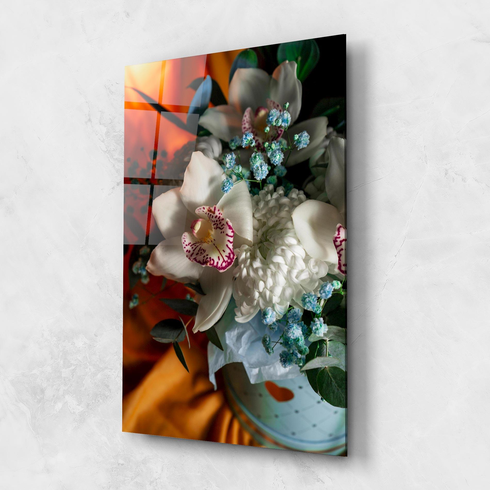 Tablou Sticla Orchid In Vase mockup 1