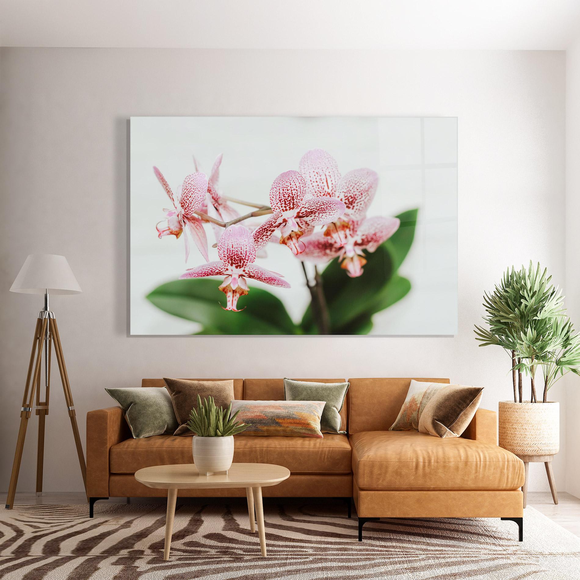 Tablou Sticla Green Orchids mockup 7