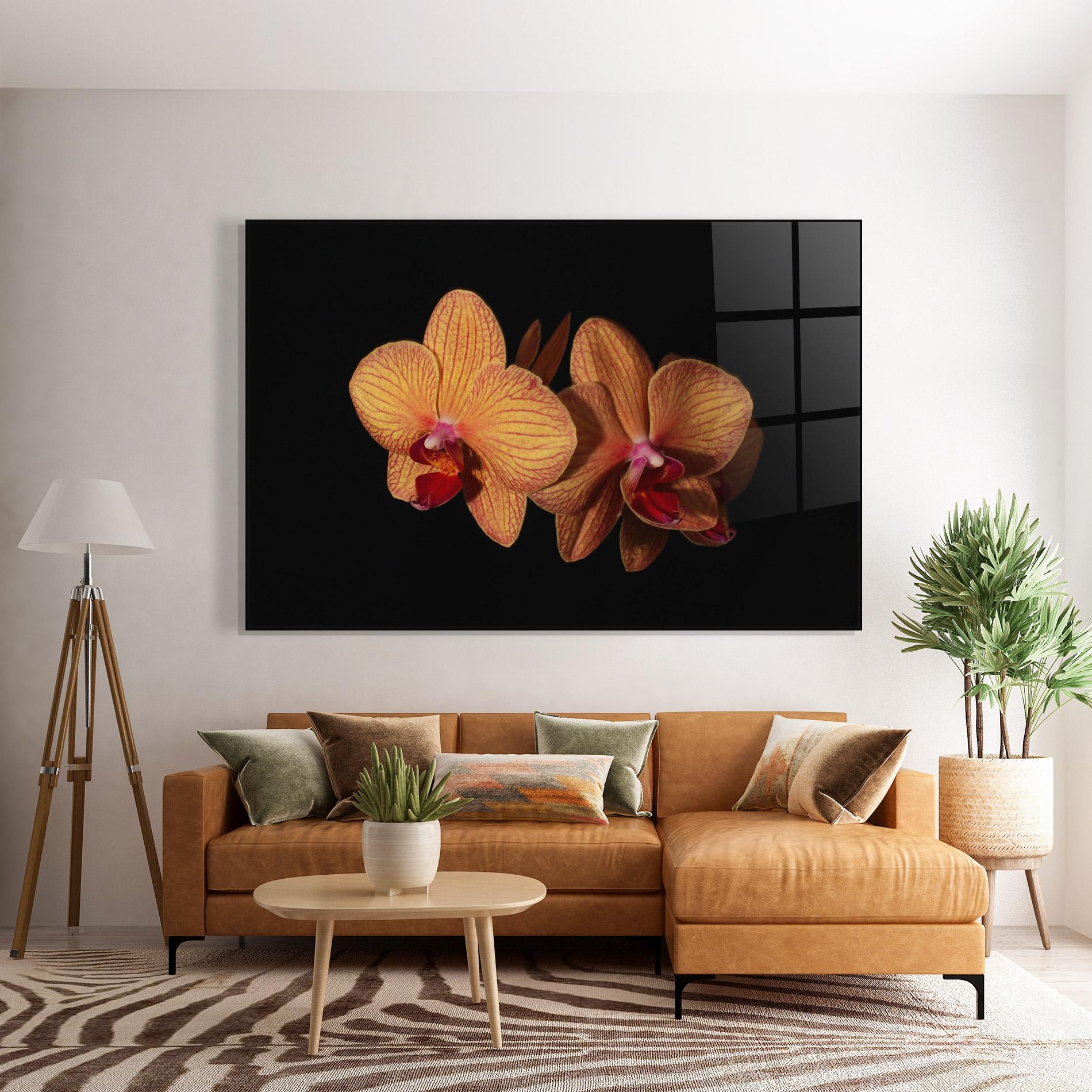 Tablou Sticla Light Orange Orchid mockup 7