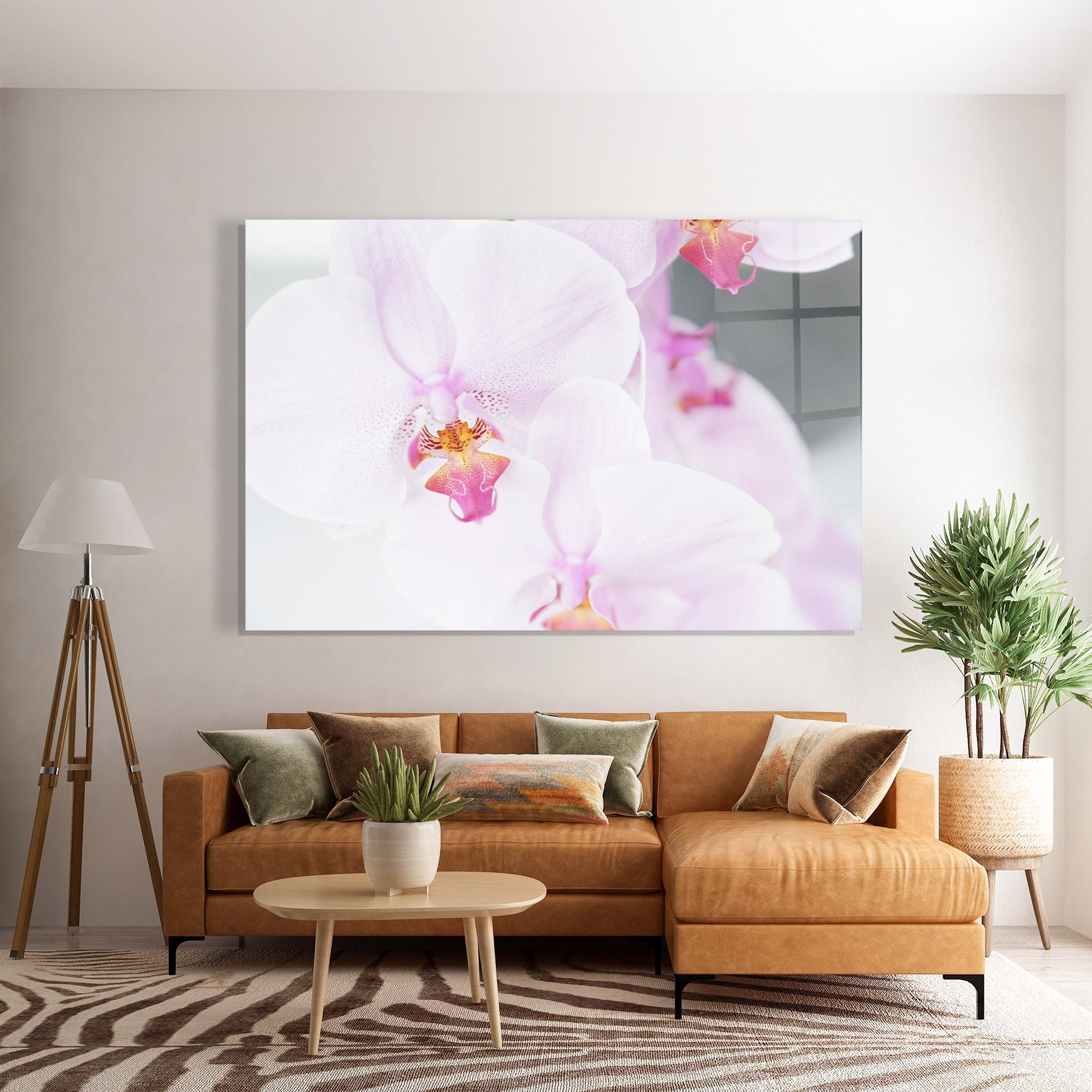 Tablou Sticla Light Purple Orchid mockup 7