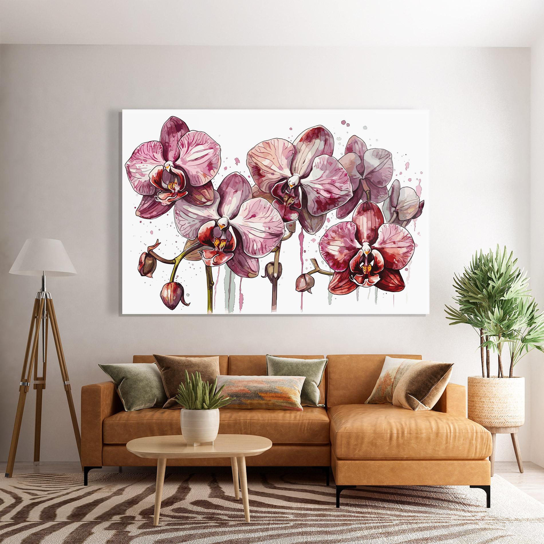 Tablou Sticla Orchid Art mockup 7