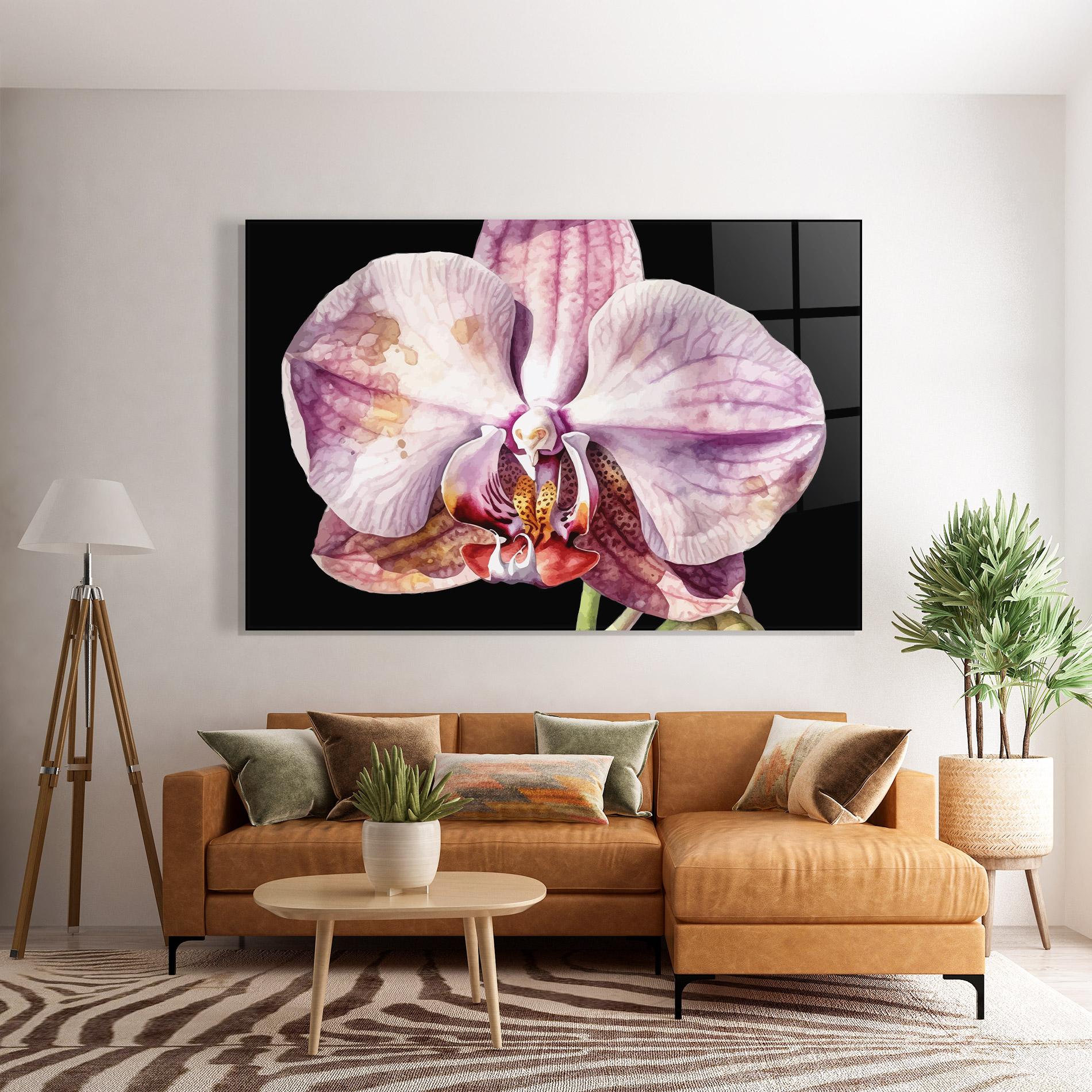 Tablou Sticla Painted Orchid mockup 7