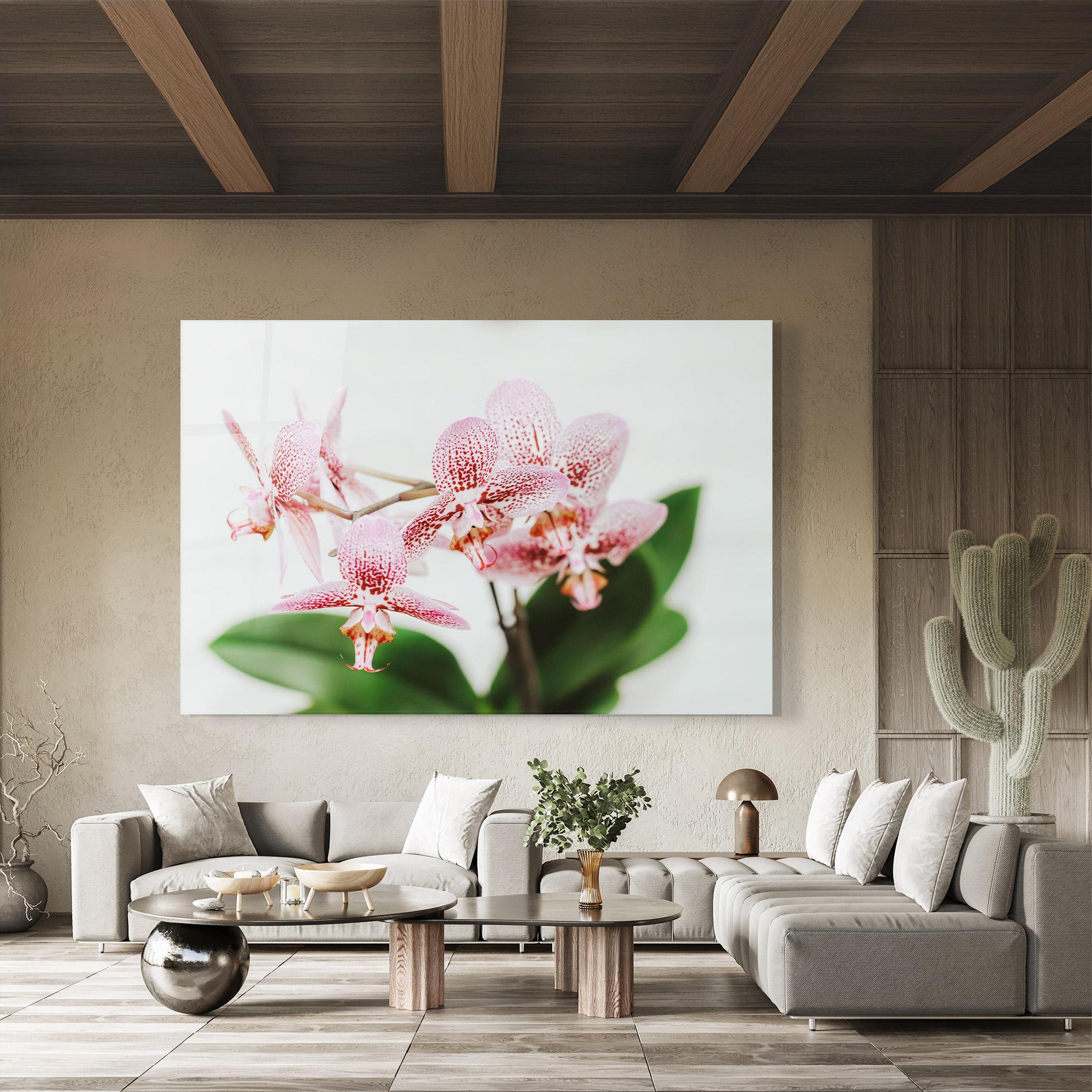 Tablou Sticla Green Orchids mockup 8