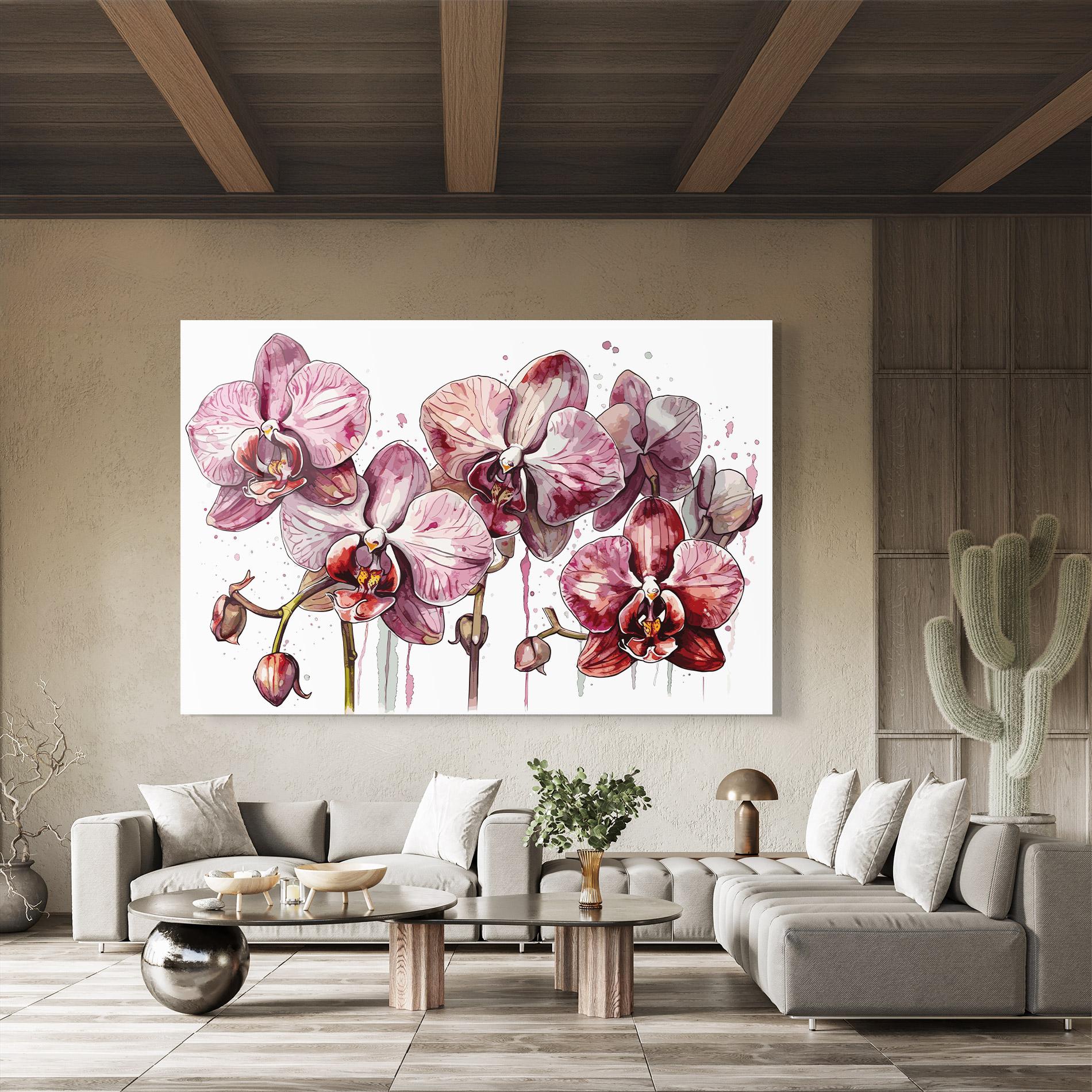 Tablou Sticla Orchid Art mockup 8