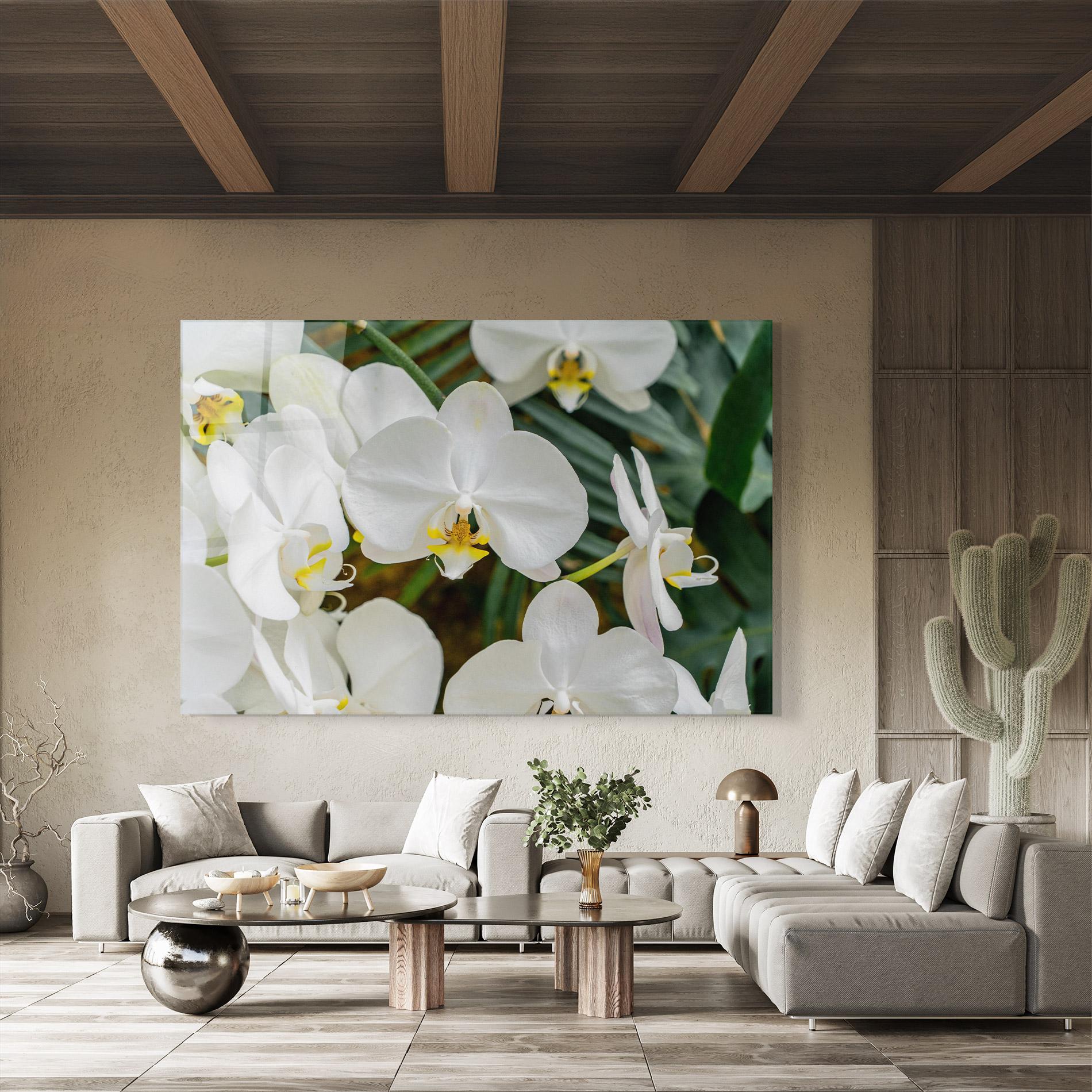 Tablou Sticla Orchids In Nature mockup 8