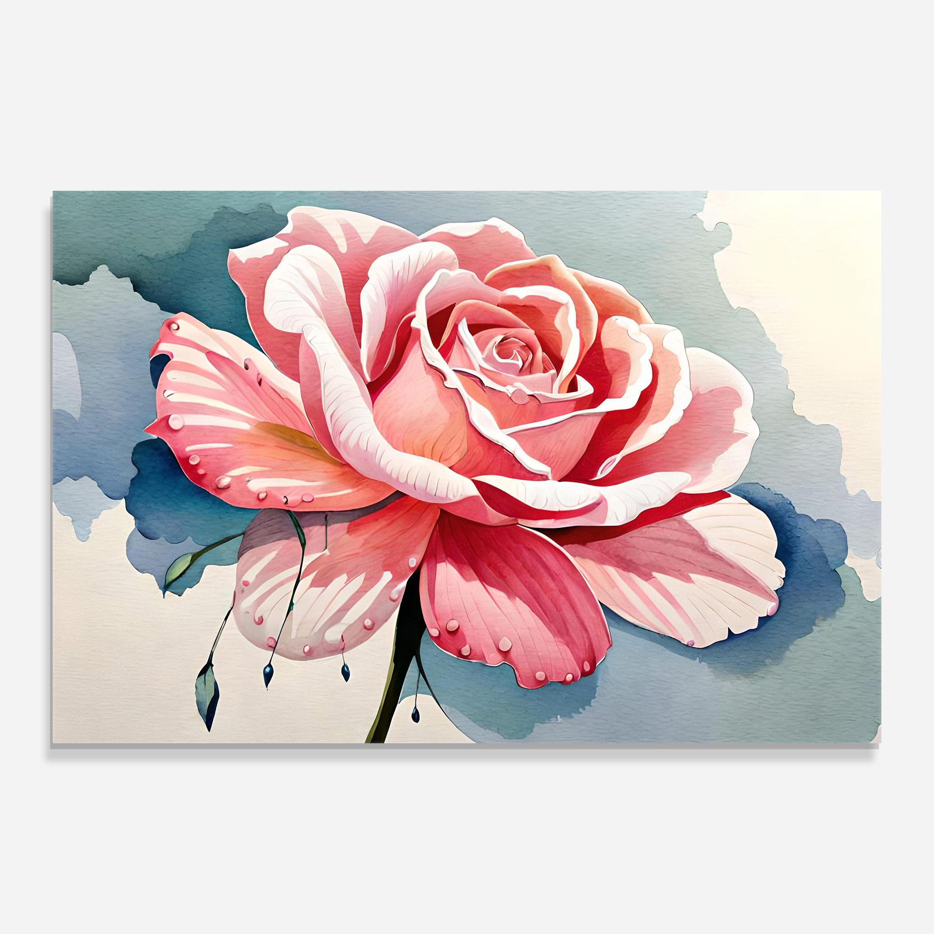 Tablou Sticla Bih Pink Rose mockup 0