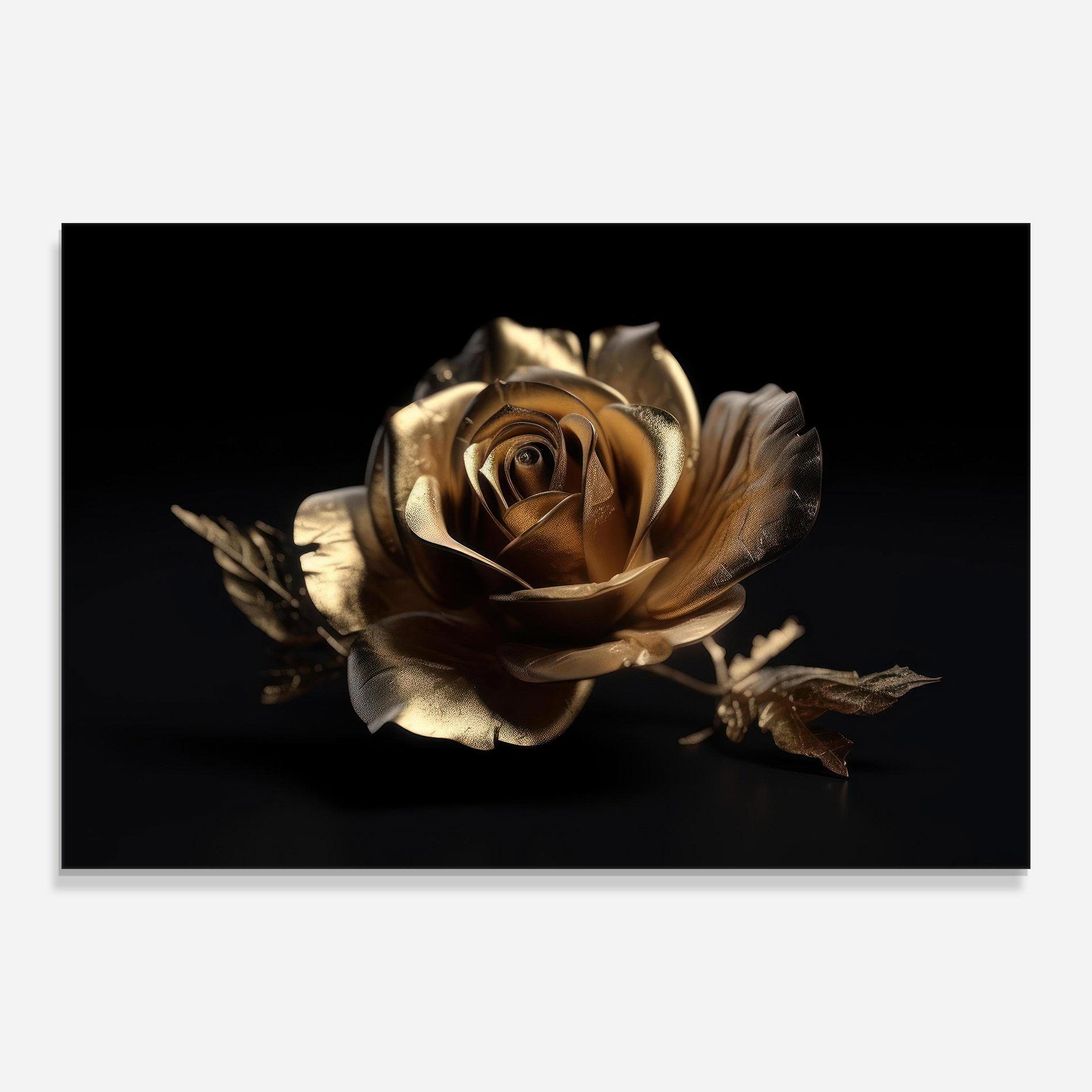 Tablou Sticla Gold Rose mockup 0