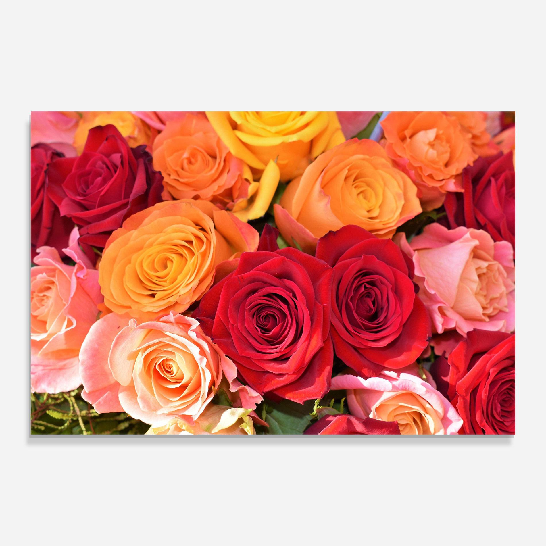 Tablou Sticla Mixed Roses mockup 0