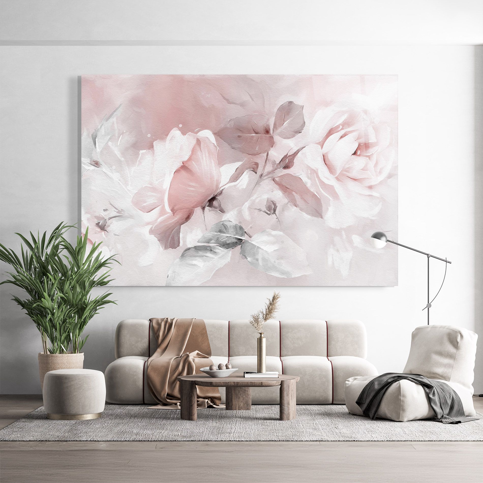 Abstract Pink Flowers mockup 9