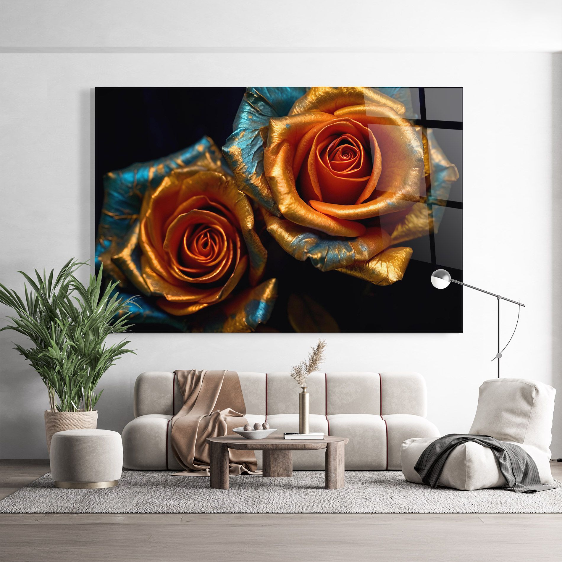 Golden Blue Roses mockup 9