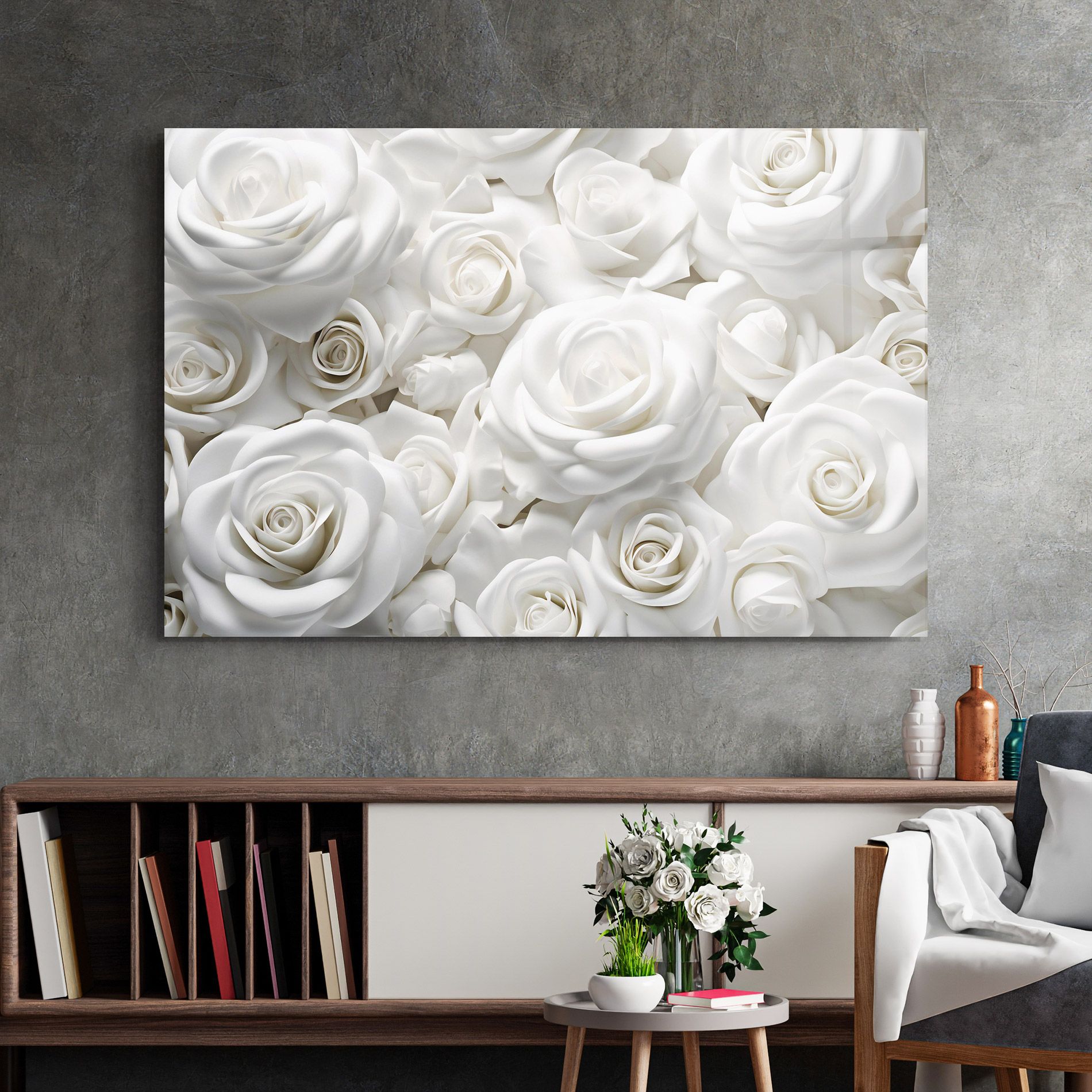 3d White Roses mockup 2