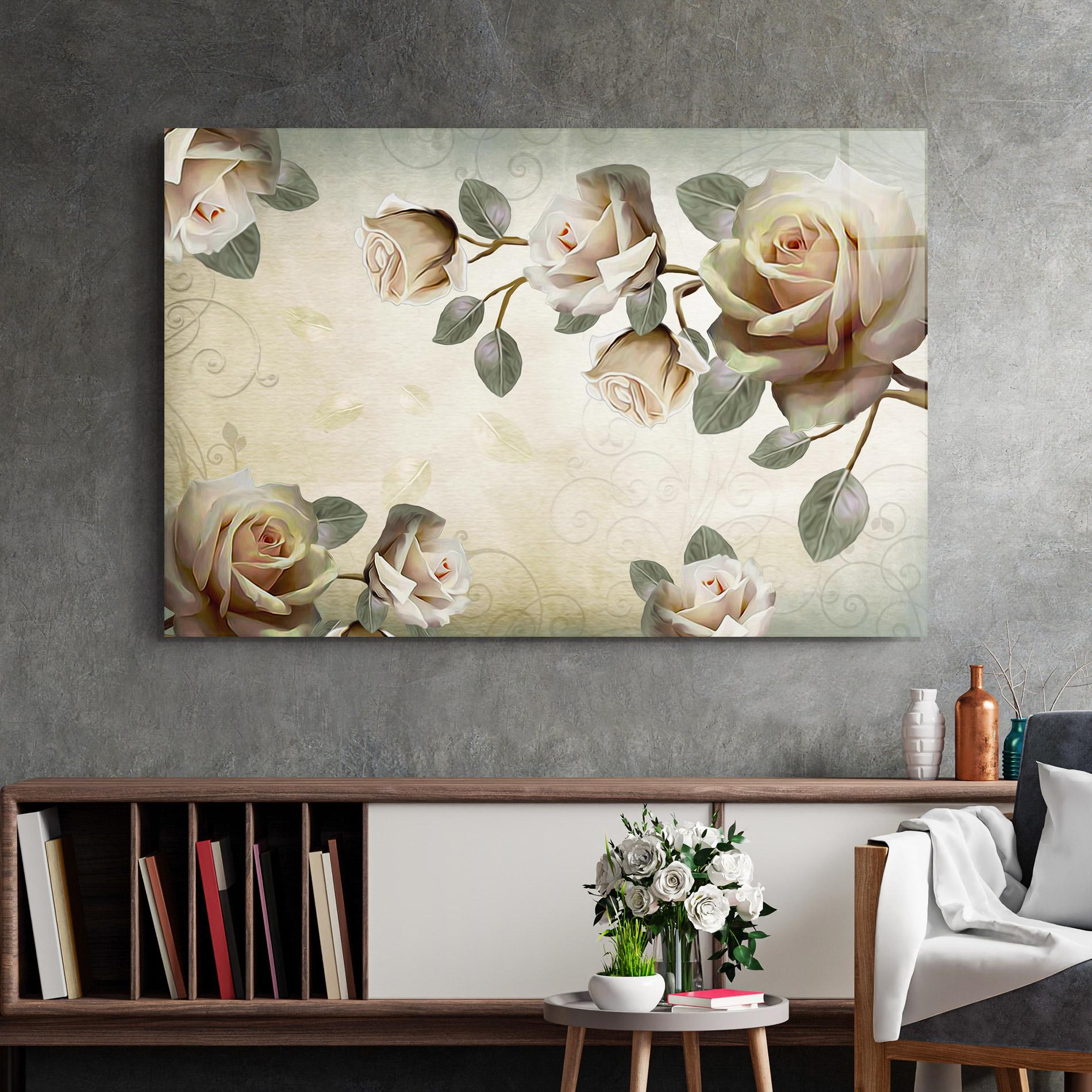 Tablou Sticla Fir De Trandafir mockup 2