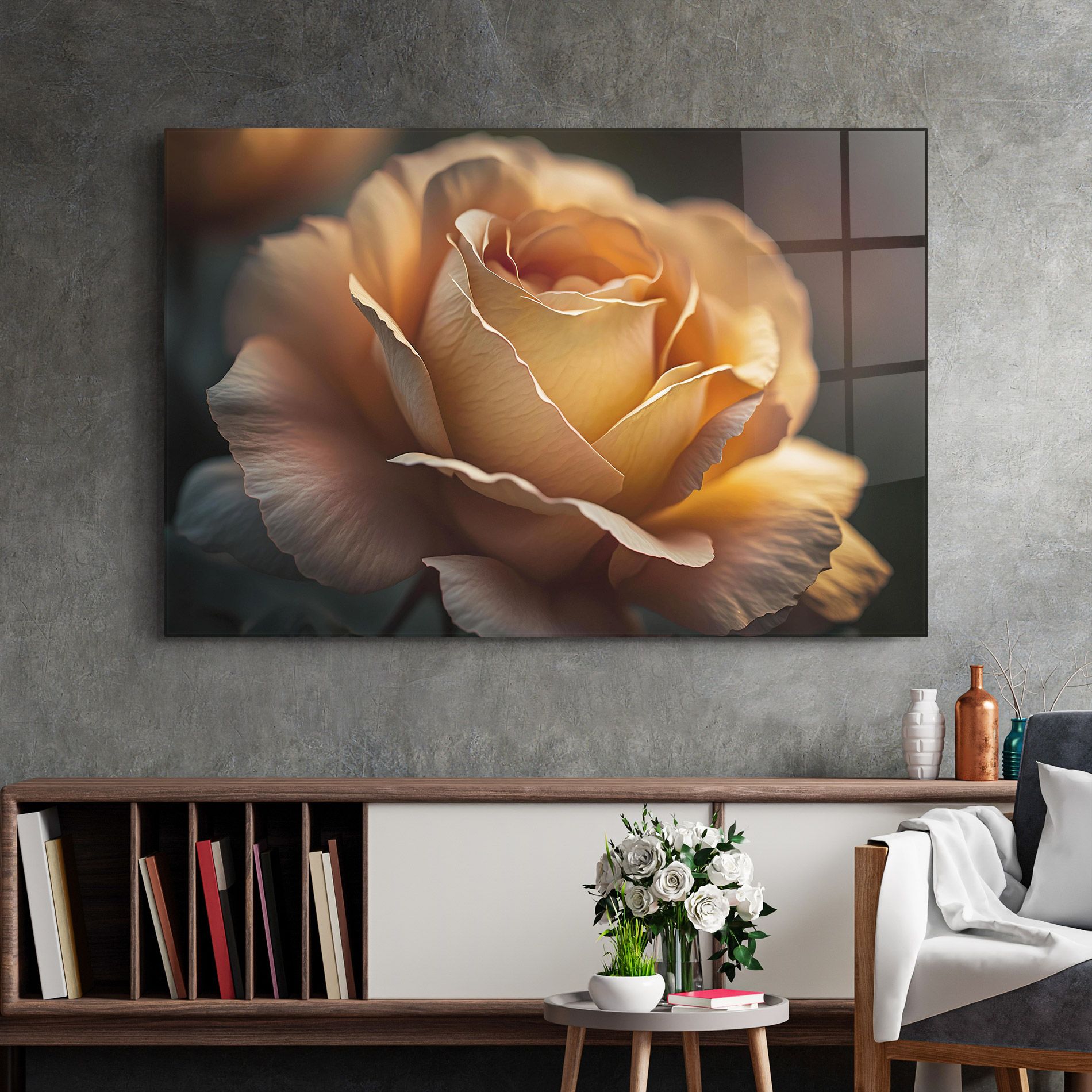 Light Orange Rose Close Up mockup 2