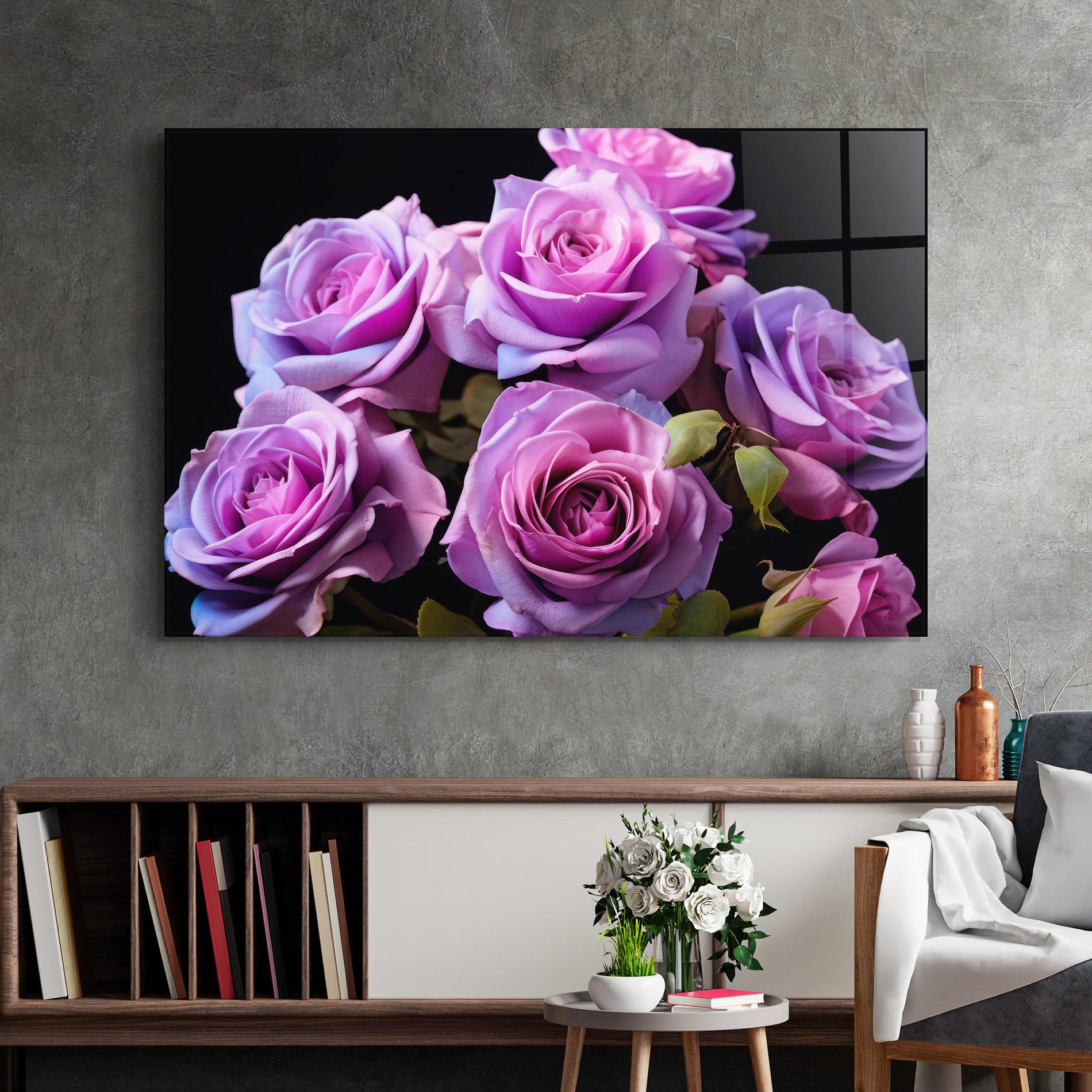 Tablou Sticla Light Purple Rose mockup 2