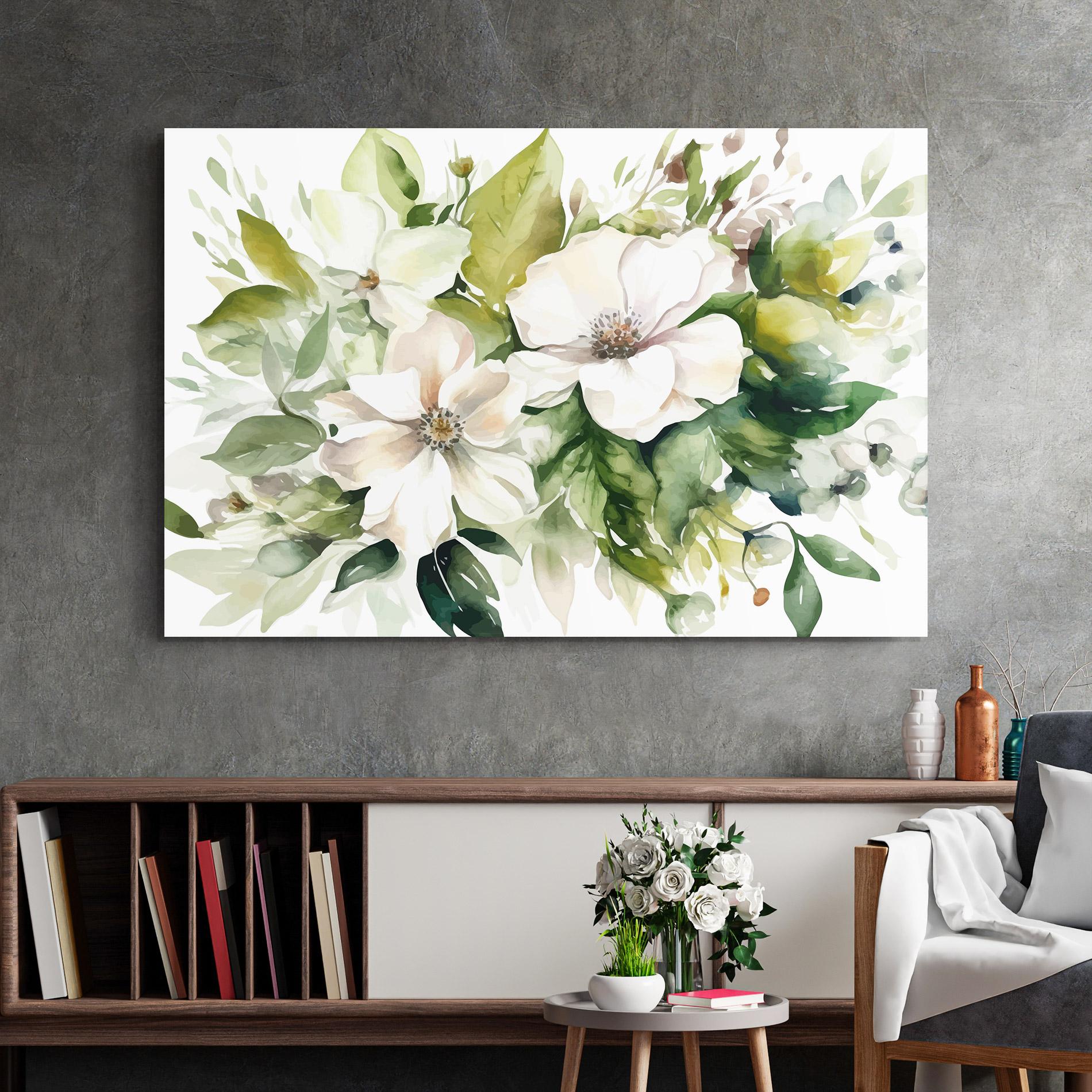 Tablou Sticla Opened Rose mockup 2