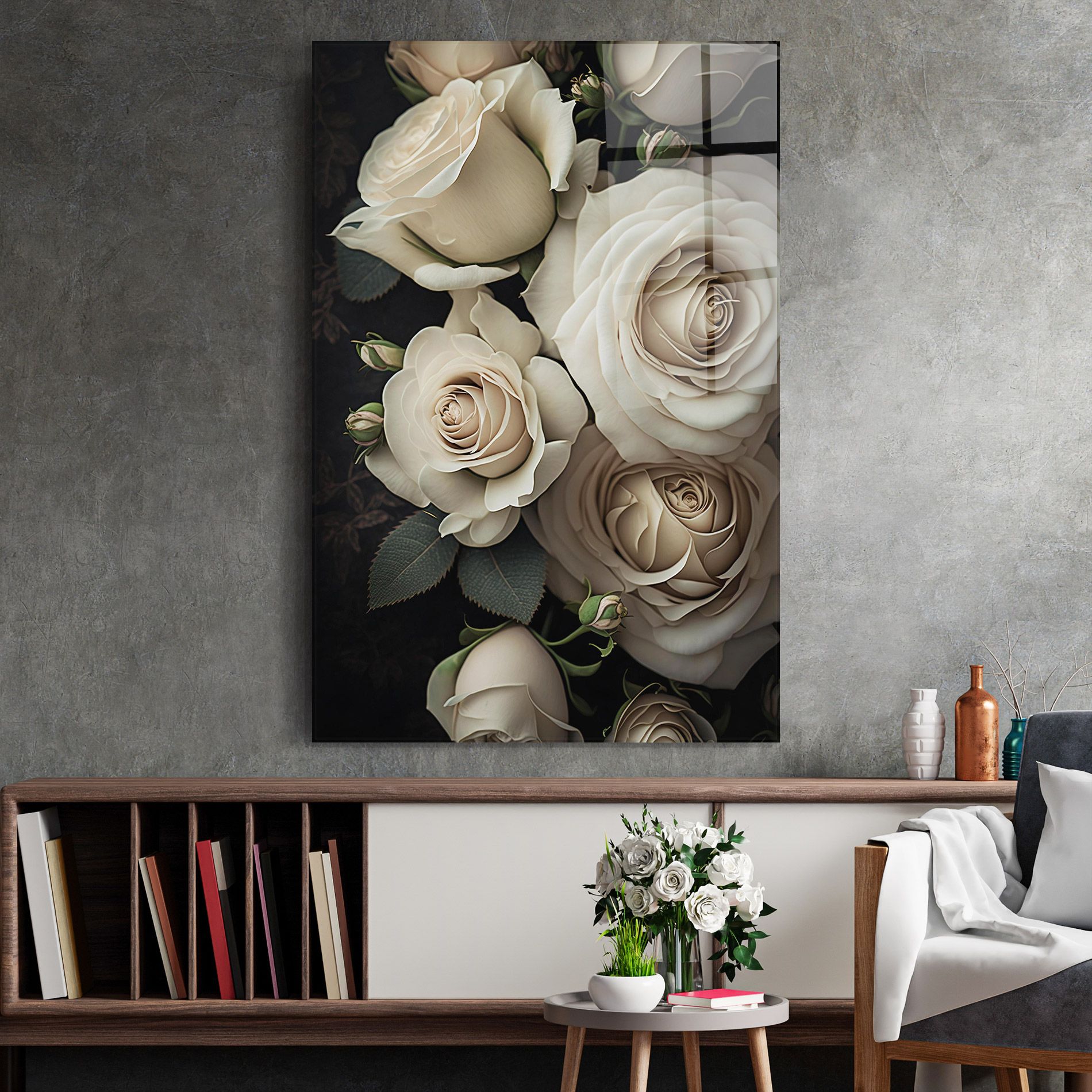 Cream Roses Close Up mockup 2