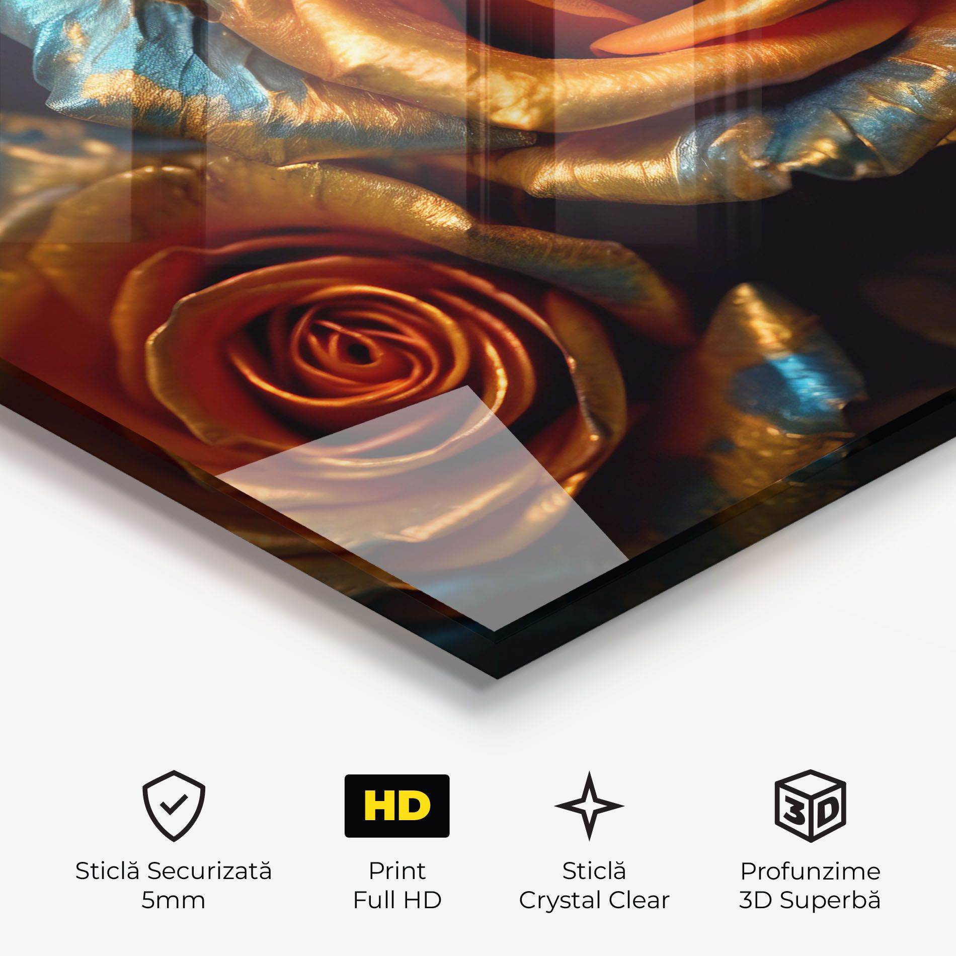 Golden Blue Roses mockup 3