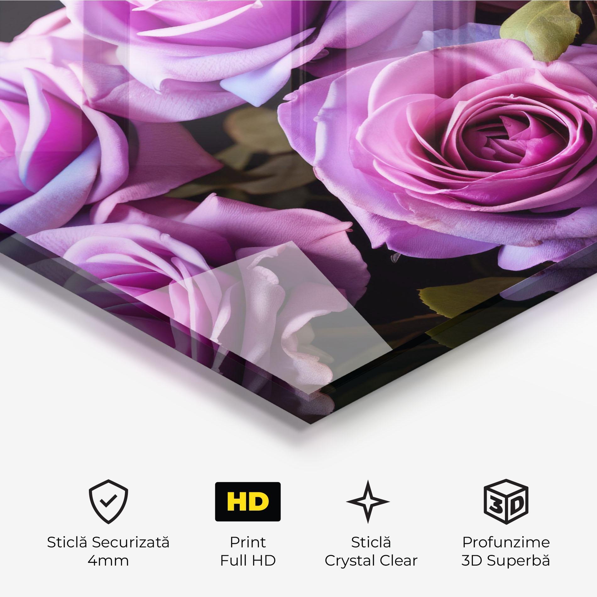 Tablou Sticla Light Purple Rose mockup 3