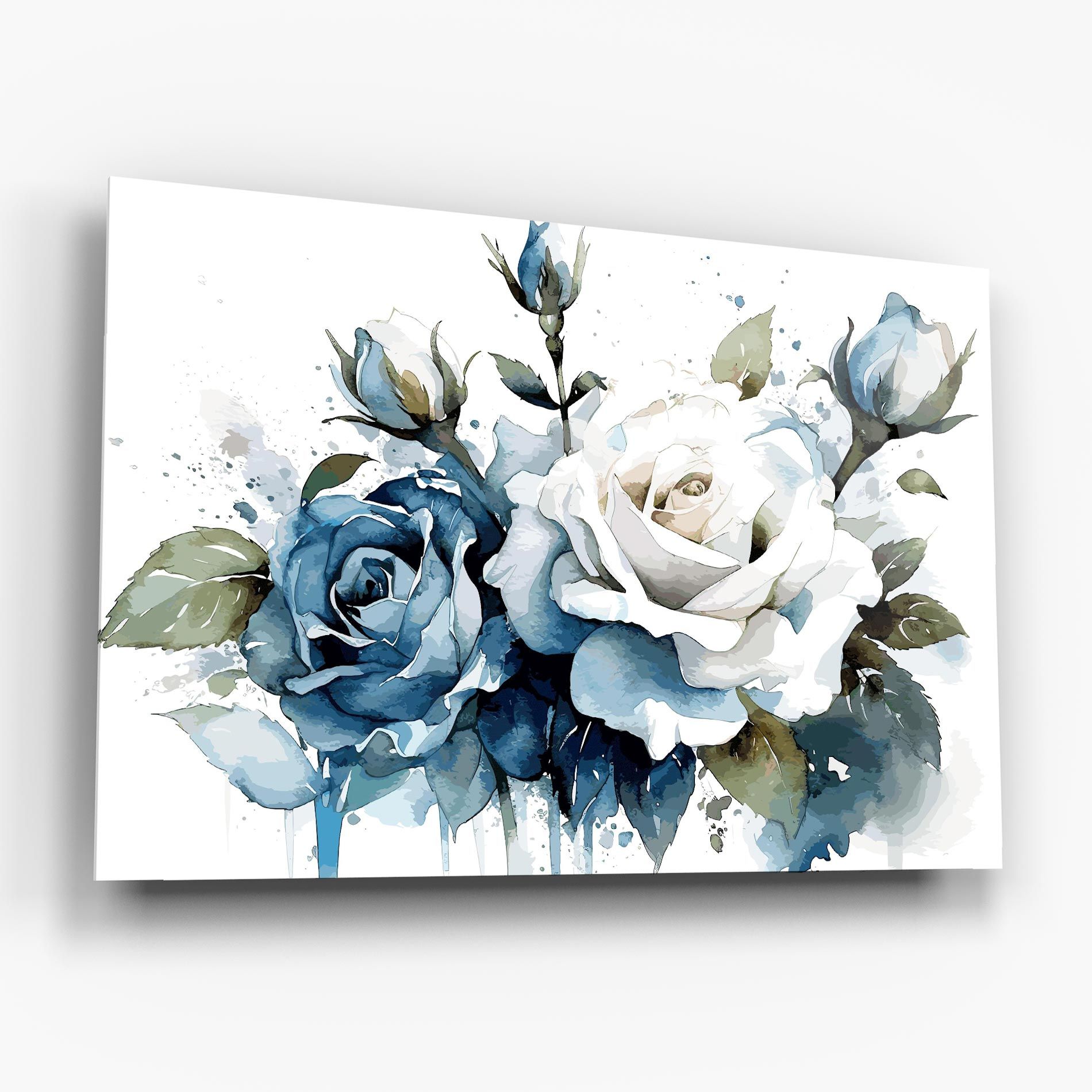 Blue White Roses mockup 6