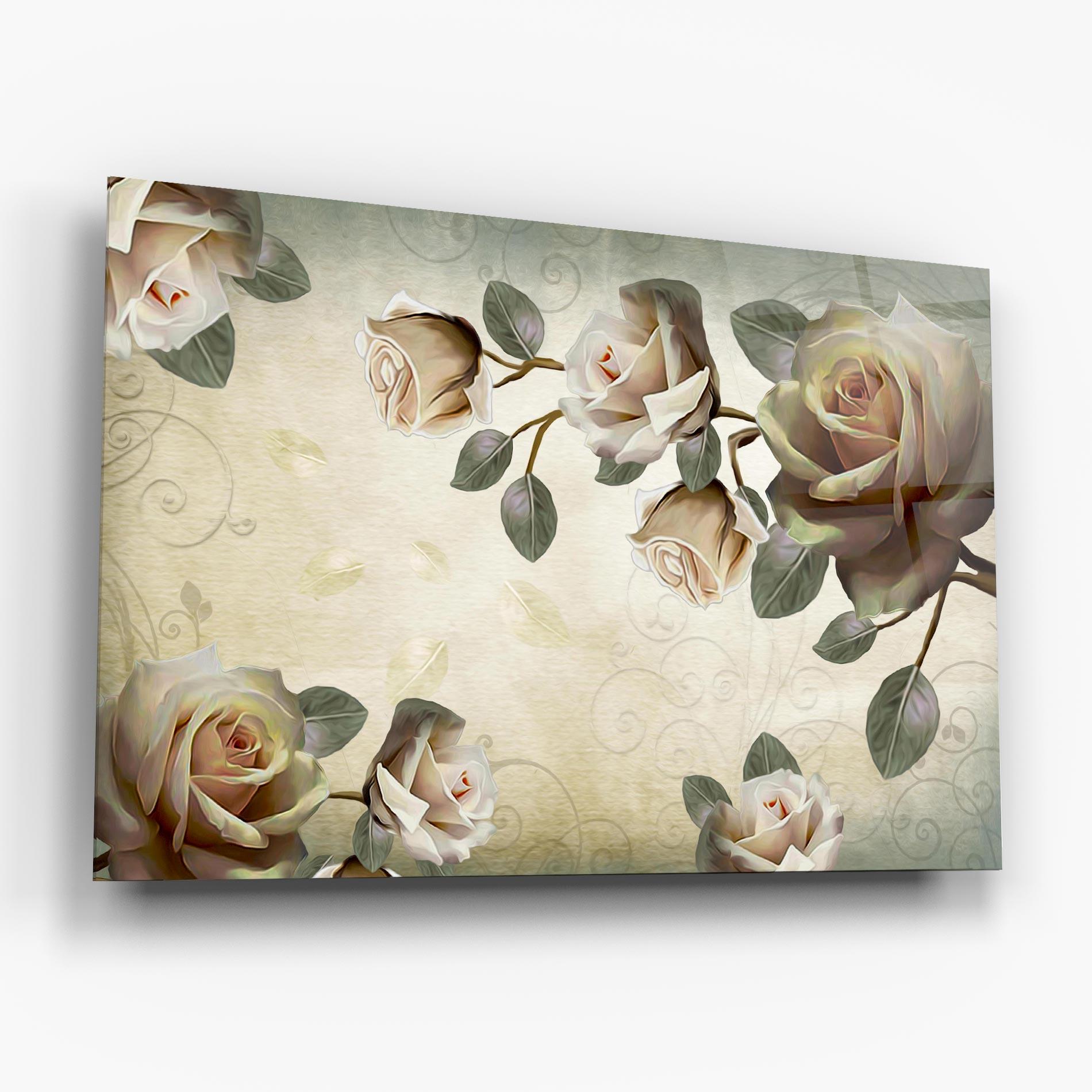 Tablou Sticla Fir De Trandafir mockup 6