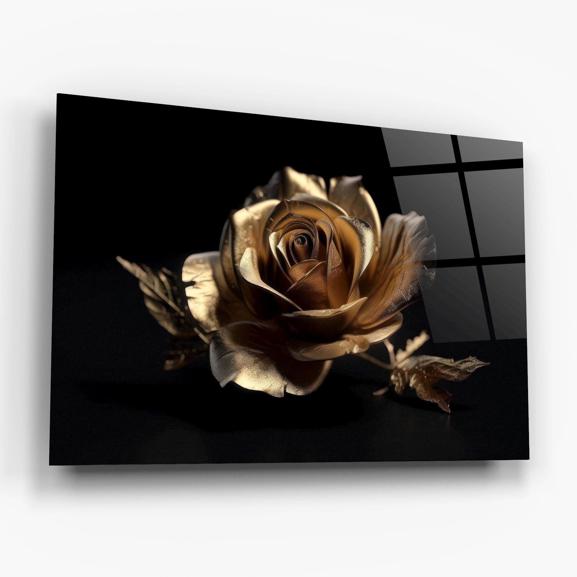 Tablou Sticla Gold Rose mockup 6