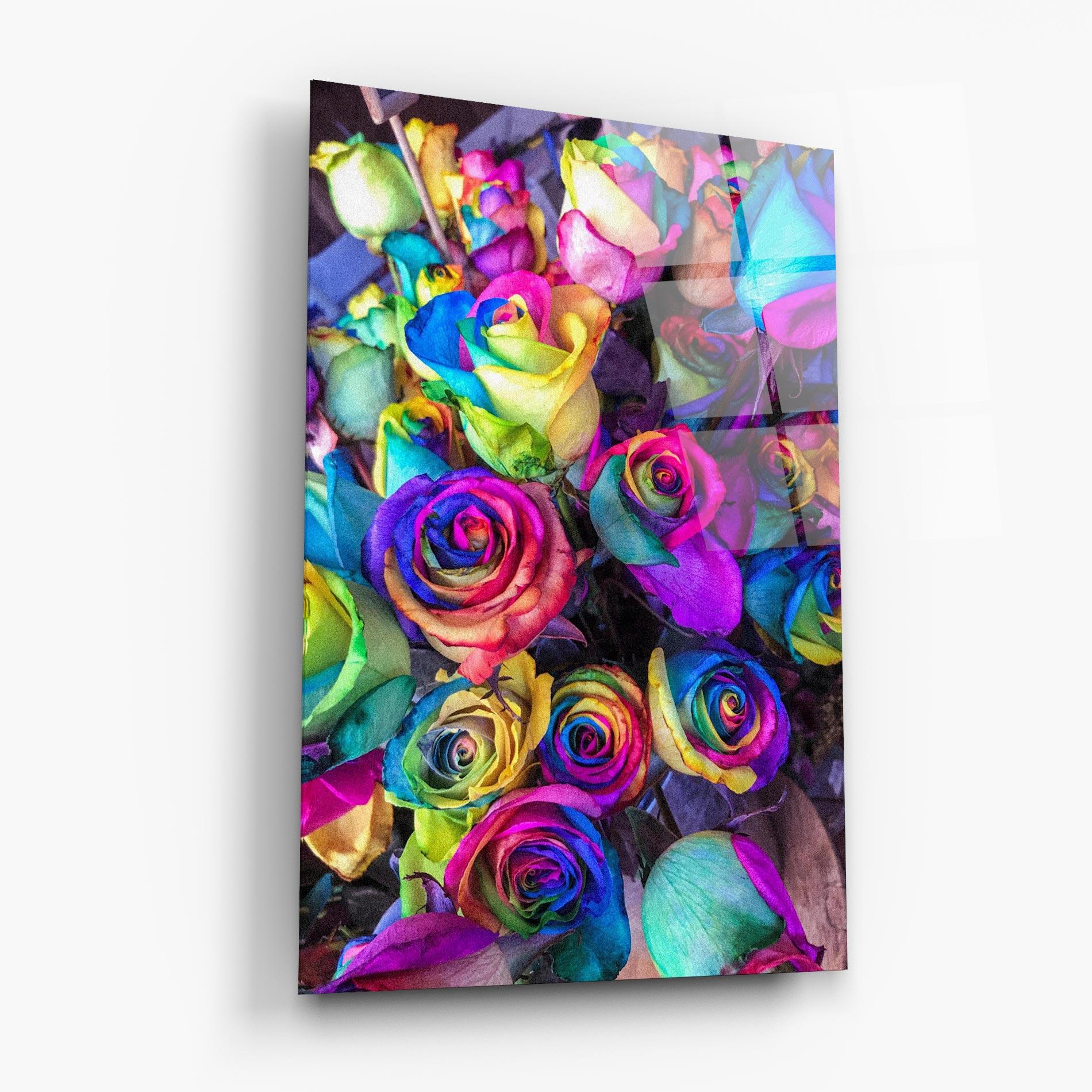 Tablou Sticla Collorfull Flowers mockup 6