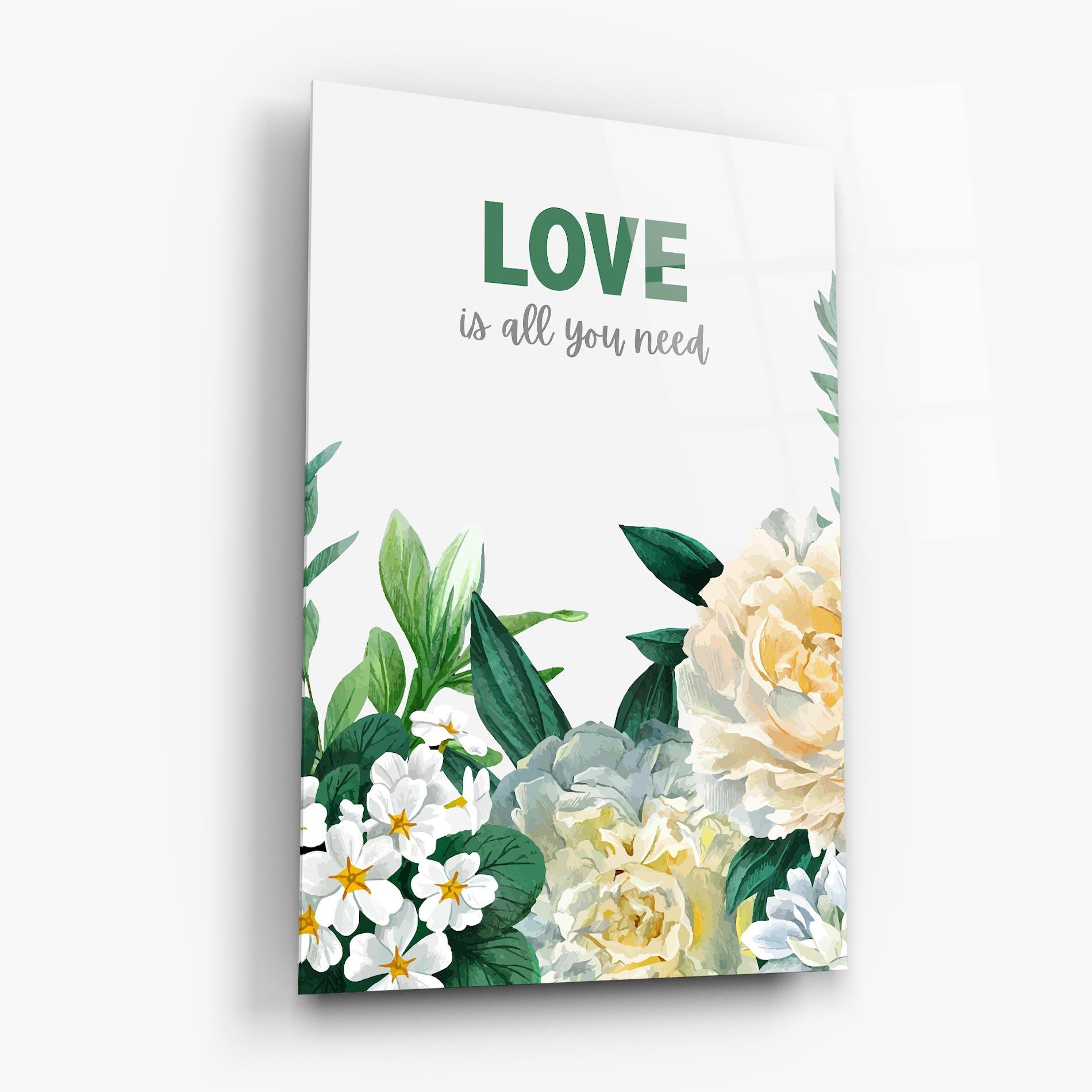 Tablou Sticla Green Rose Love mockup 6