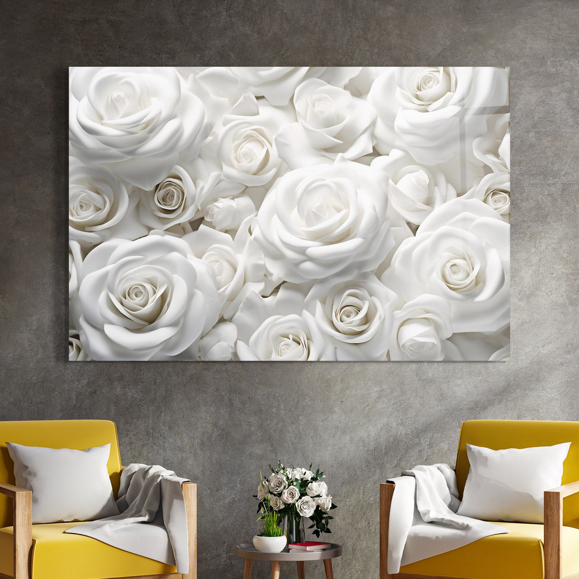 3d White Roses mockup 4