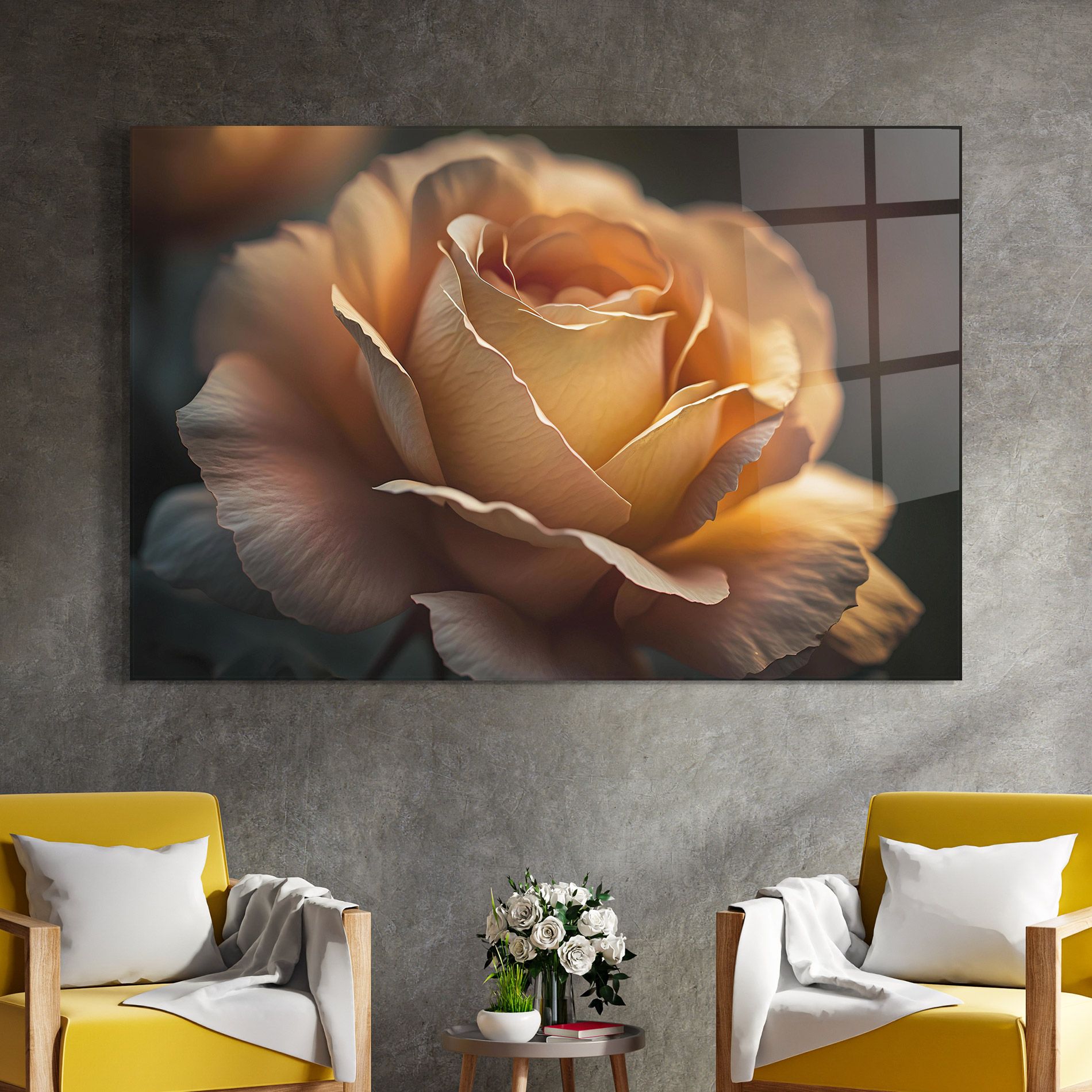 Light Orange Rose Close Up mockup 4