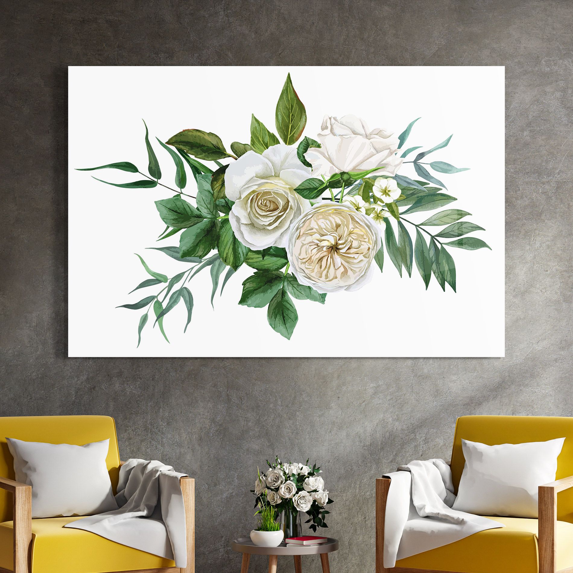 White Cream Rose mockup 4