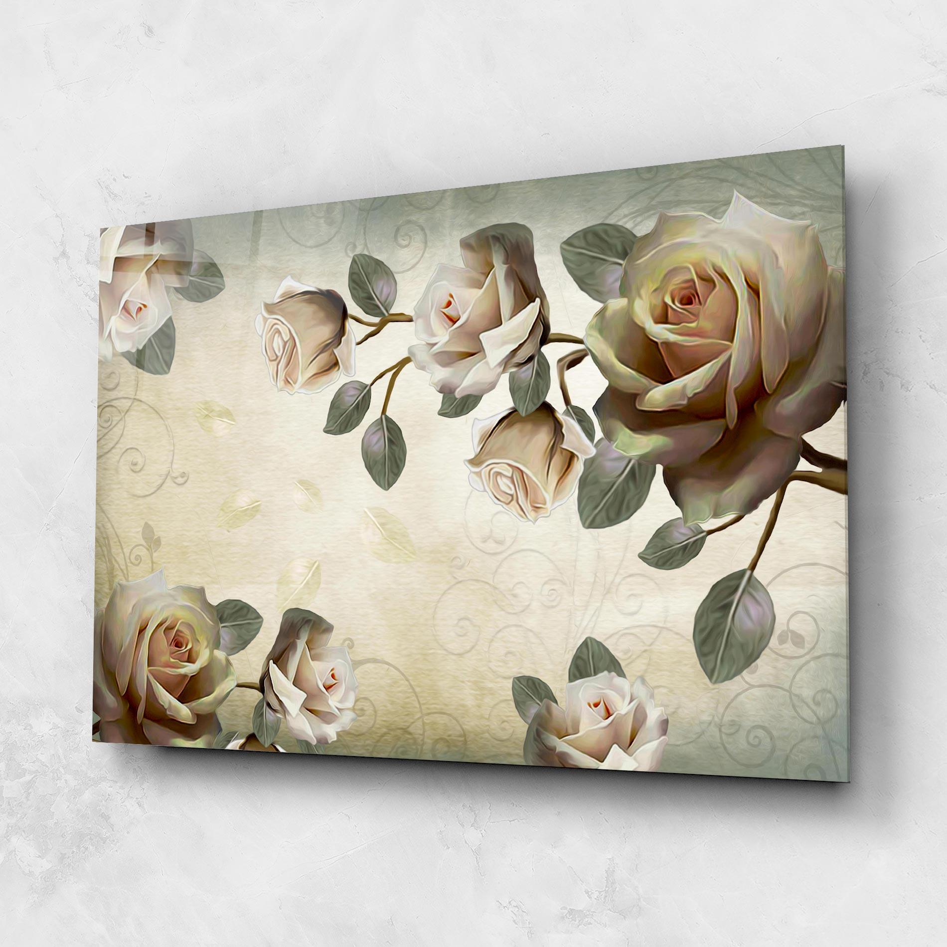 Tablou Sticla Fir De Trandafir mockup 1