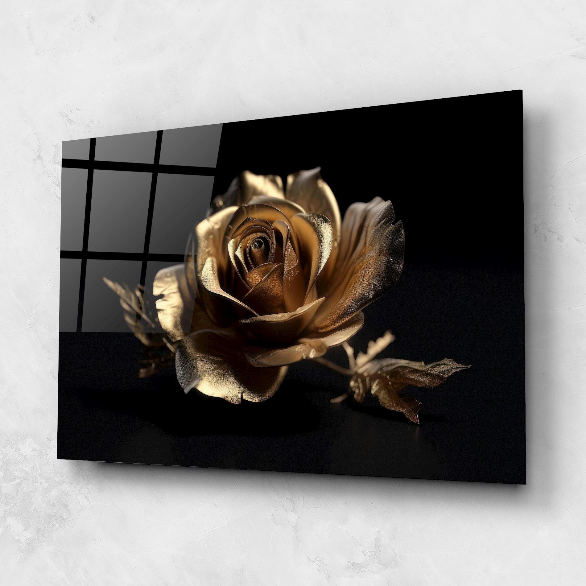Tablou Sticla Gold Rose mockup 1