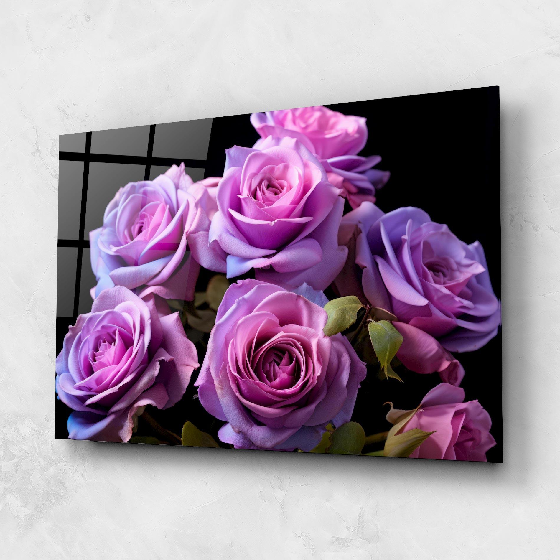 Tablou Sticla Light Purple Rose mockup 1