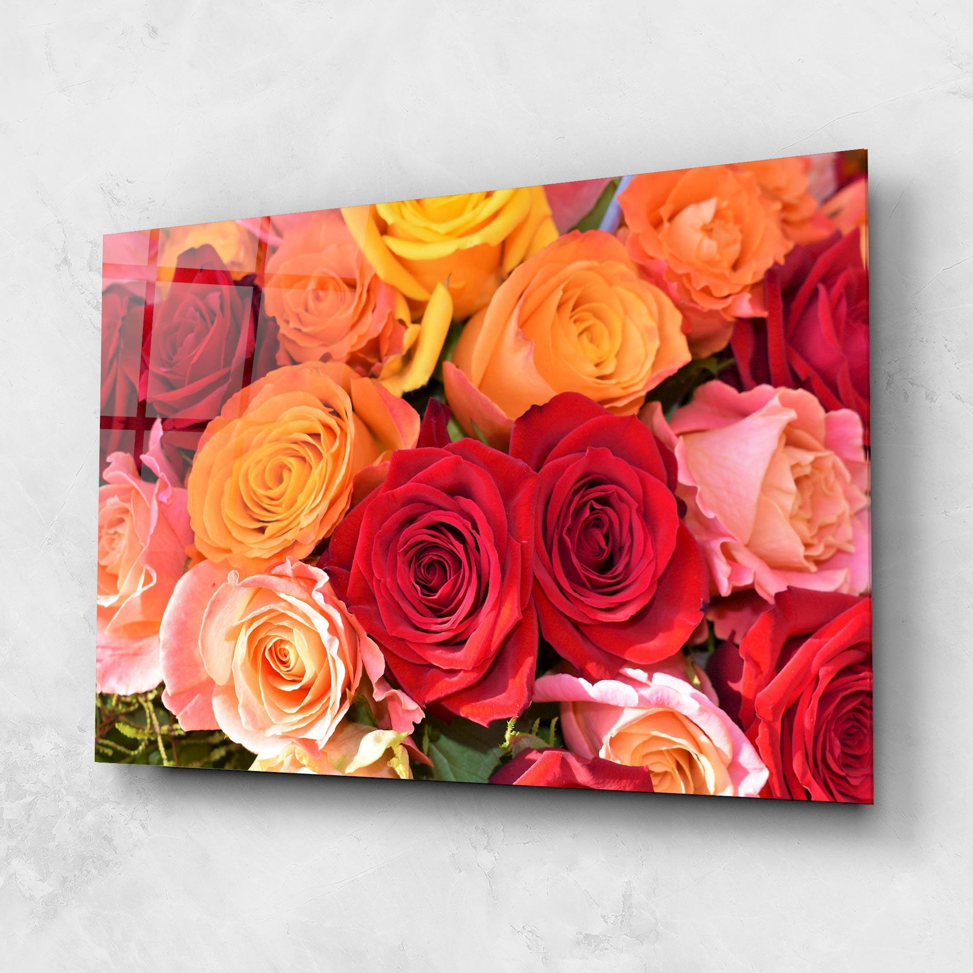 Tablou Sticla Mixed Roses mockup 1