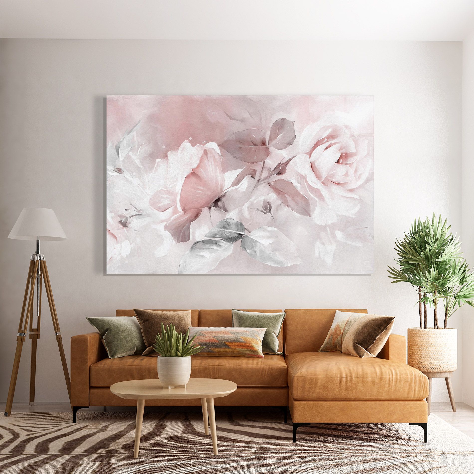 Abstract Pink Flowers mockup 7
