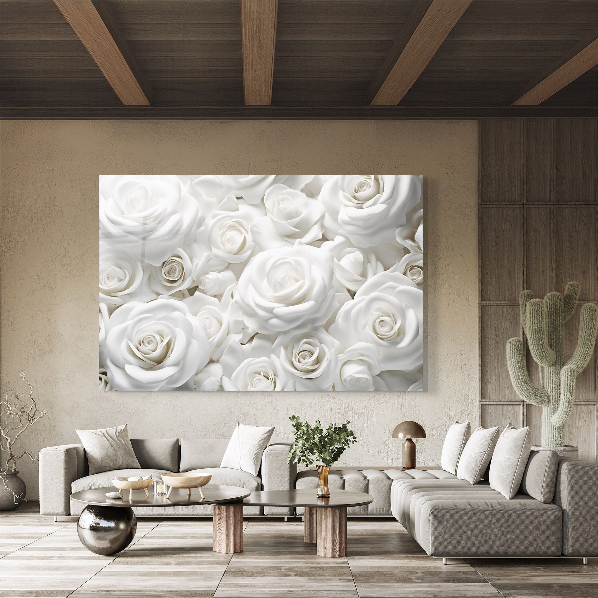 3d White Roses mockup 8