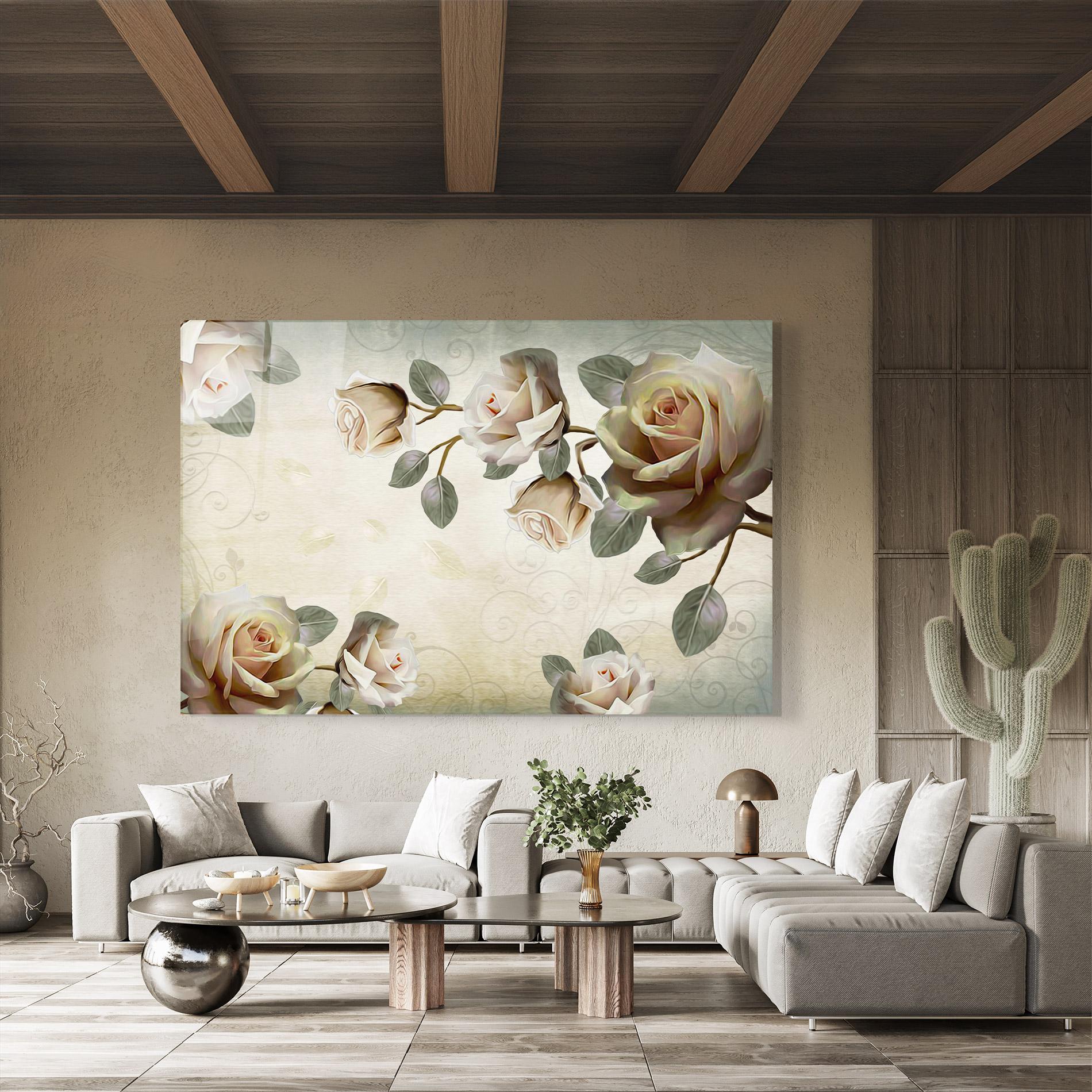 Tablou Sticla Fir De Trandafir mockup 8
