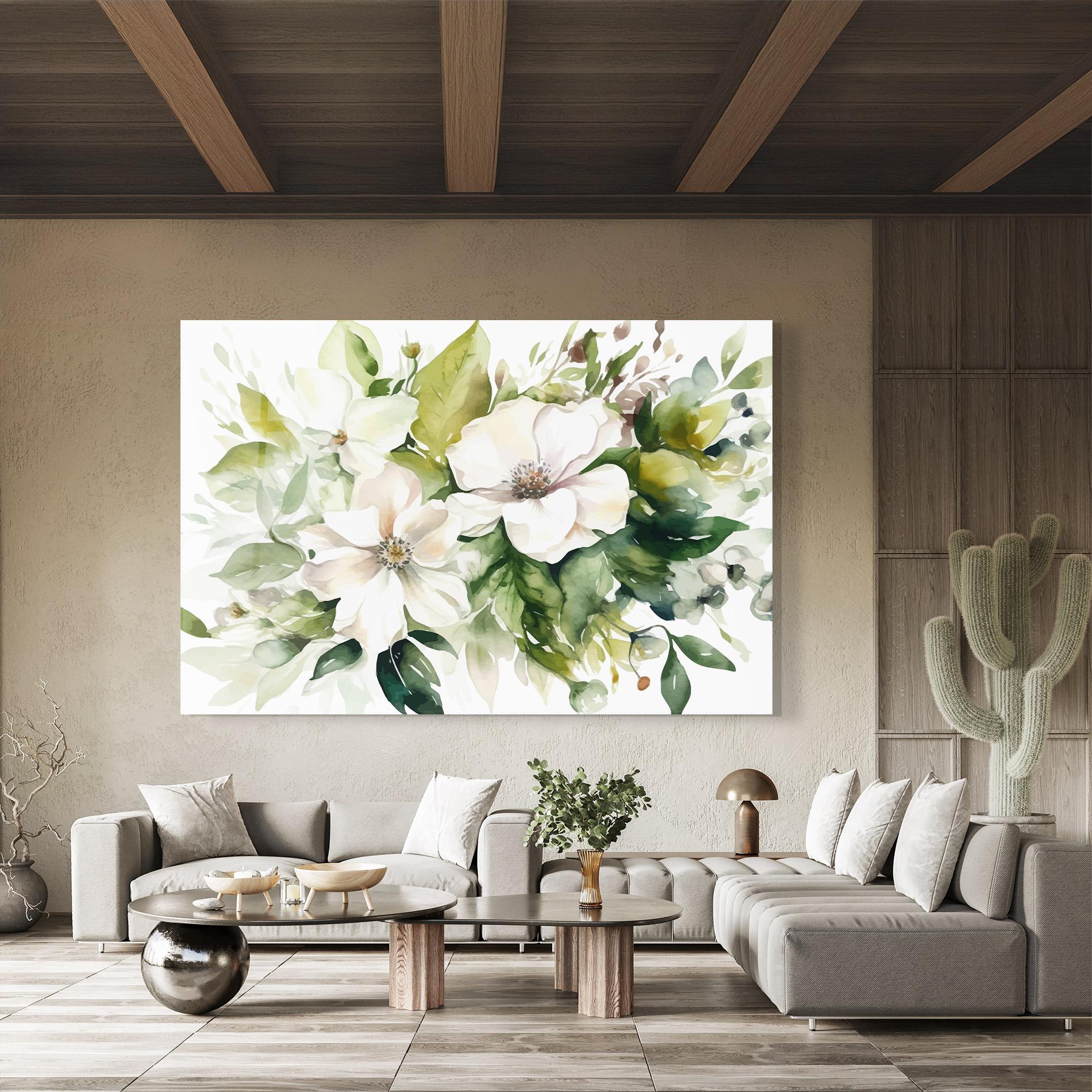 Tablou Sticla Opened Rose mockup 8