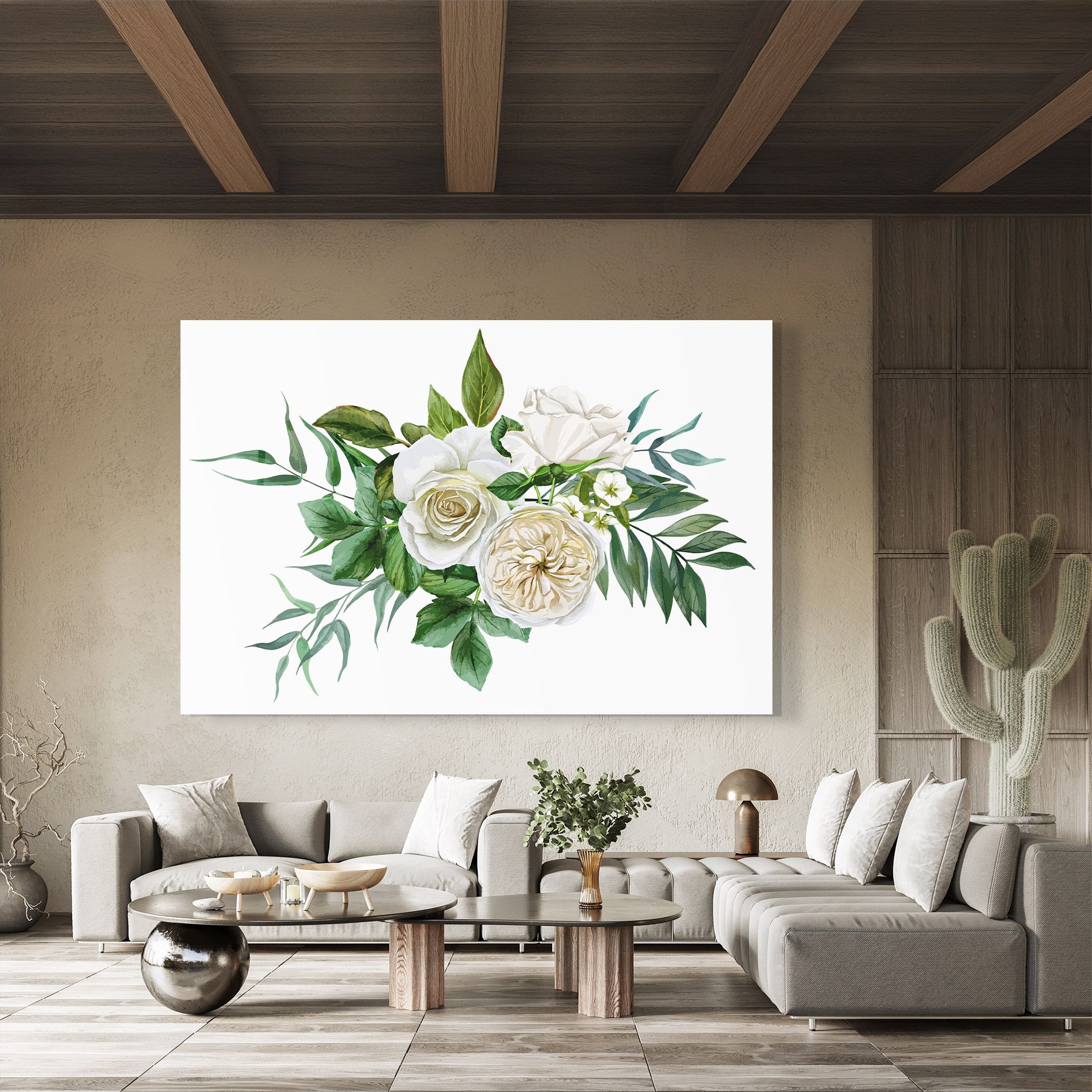 White Cream Rose mockup 8
