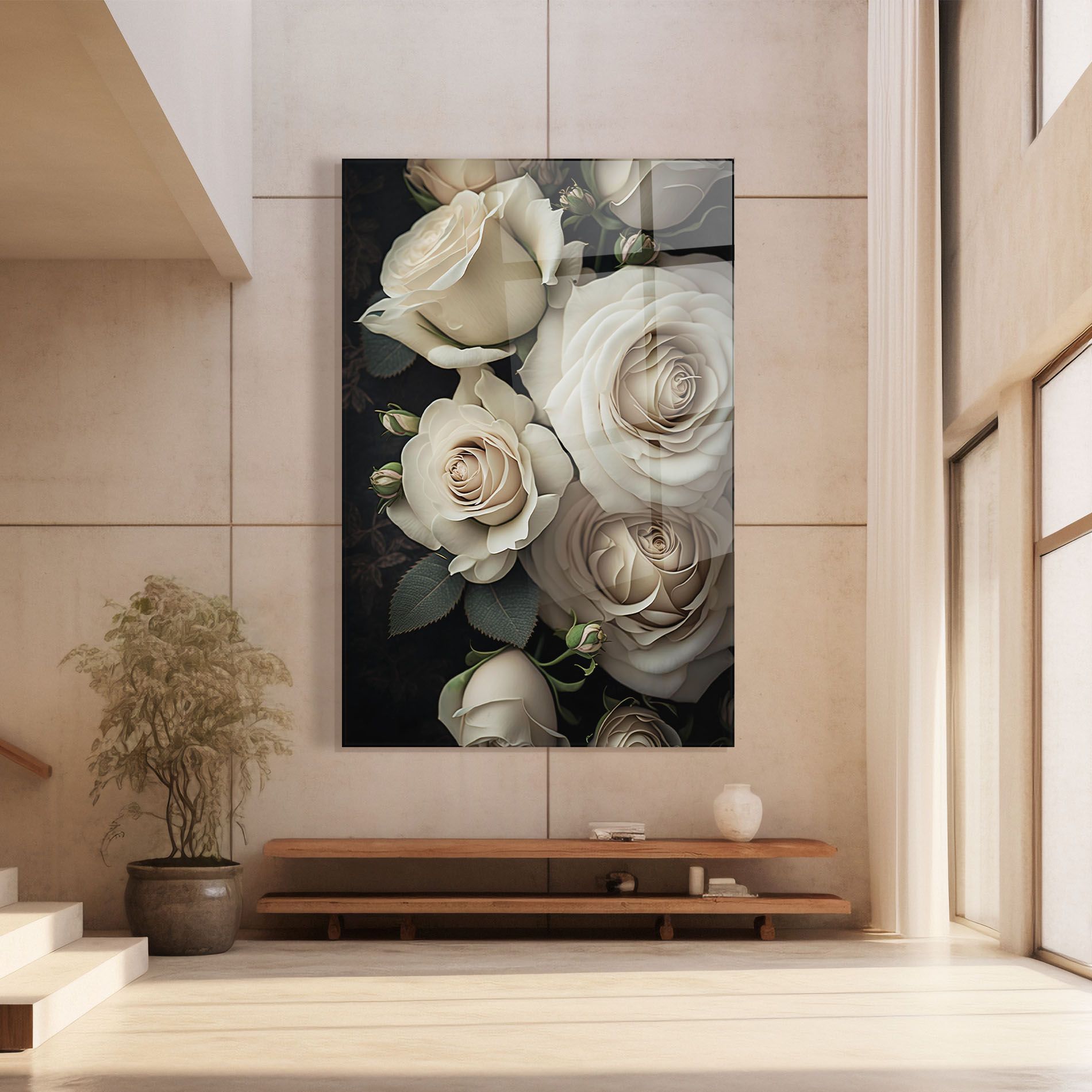 Cream Roses Close Up mockup 8