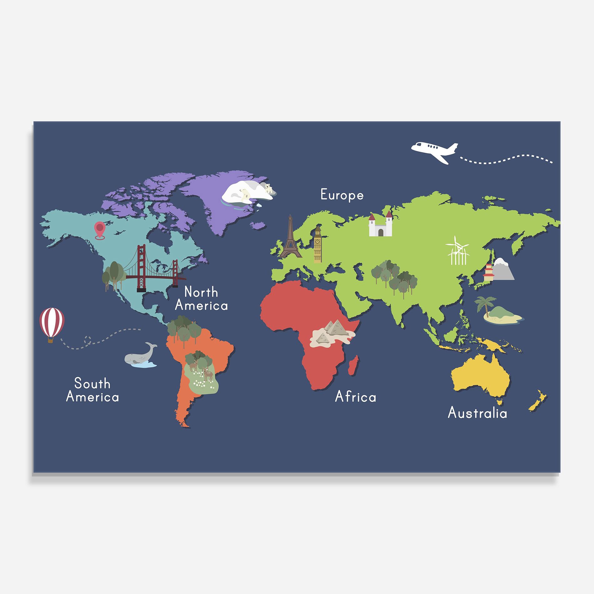 Blue Map World mockup 0