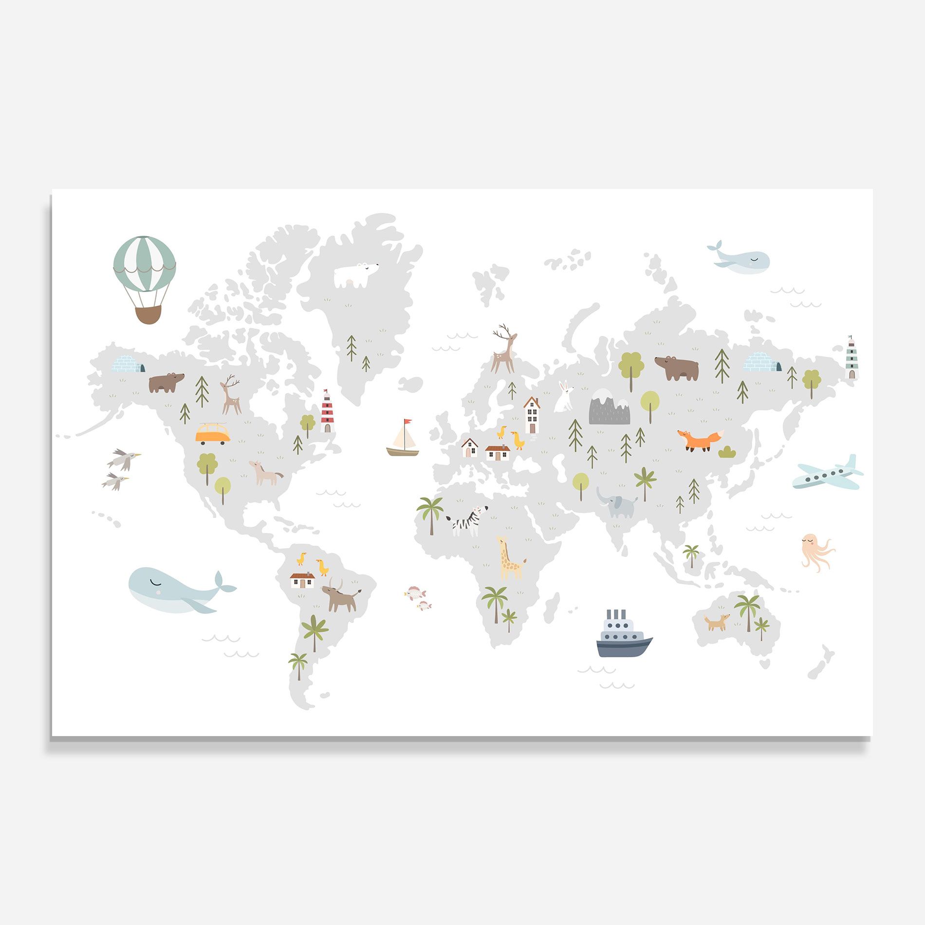 Pretty Grey Map mockup 0