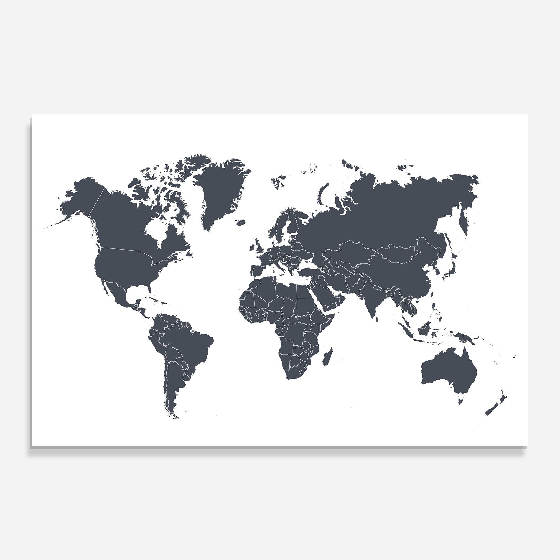 World Grey Map mockup 0