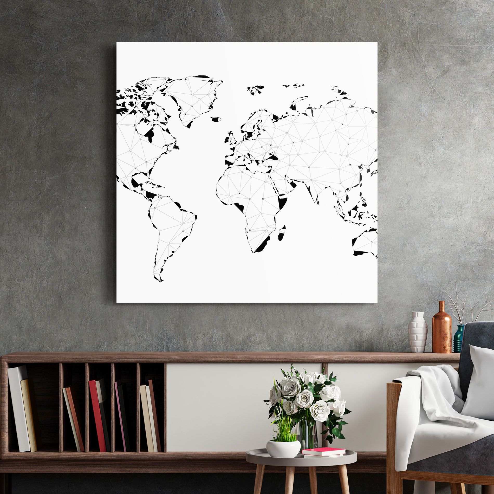 Black Line Map mockup 2